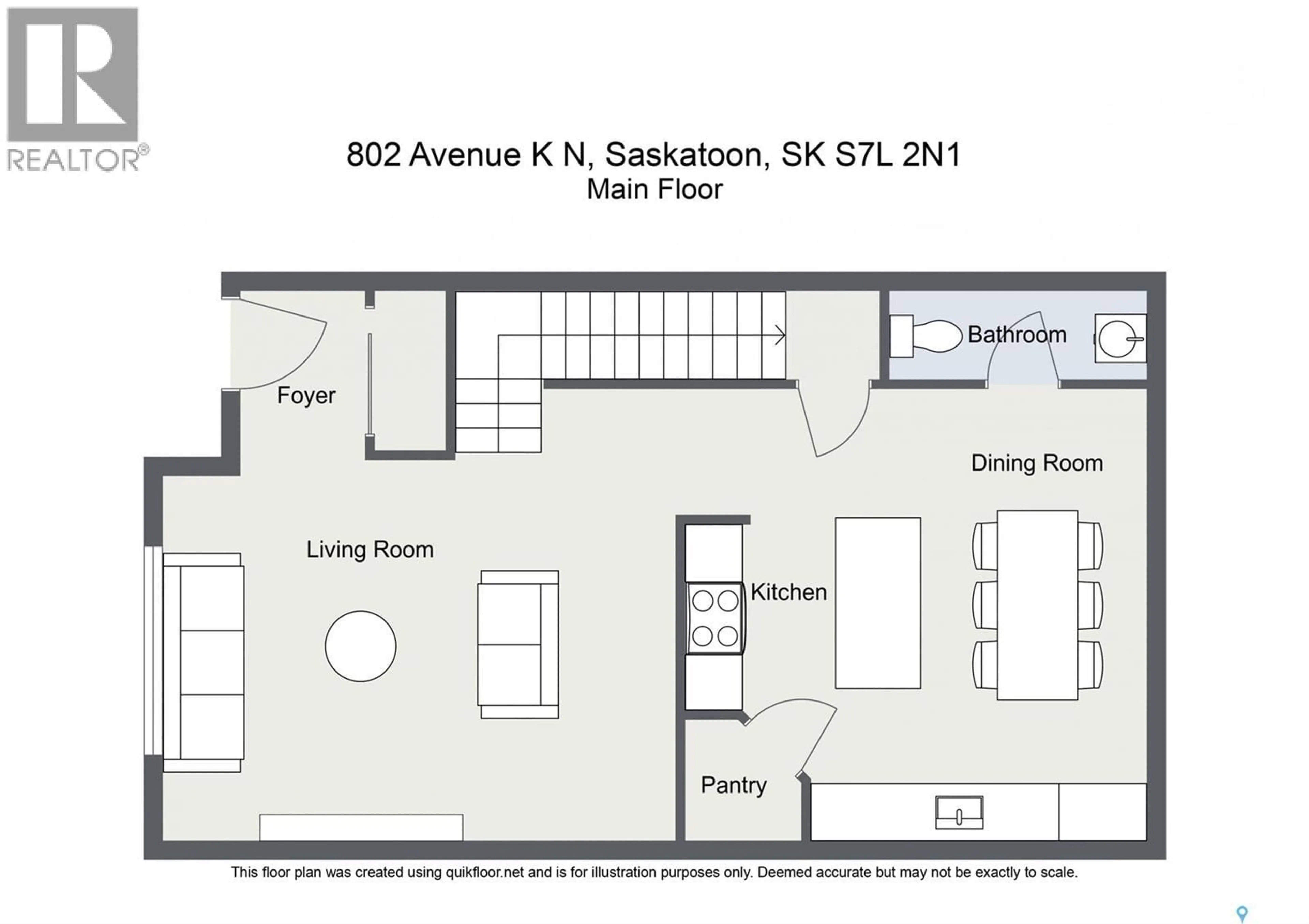 Floor plan for N - 3 802 K AVENUE, Saskatoon Saskatchewan S7L2N1