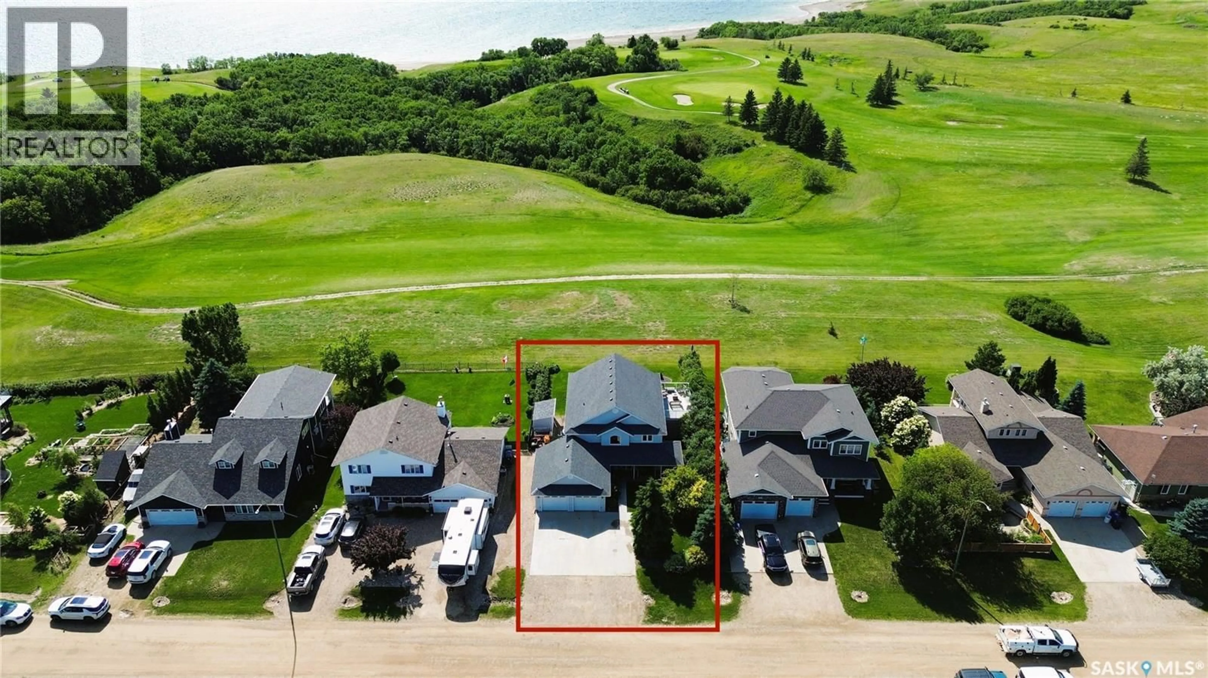 A pic from outside/outdoor area/front of a property/back of a property/a pic from drone, water/lake/river/ocean view for 159 SARAH DRIVE, Elbow Saskatchewan S0H1J0