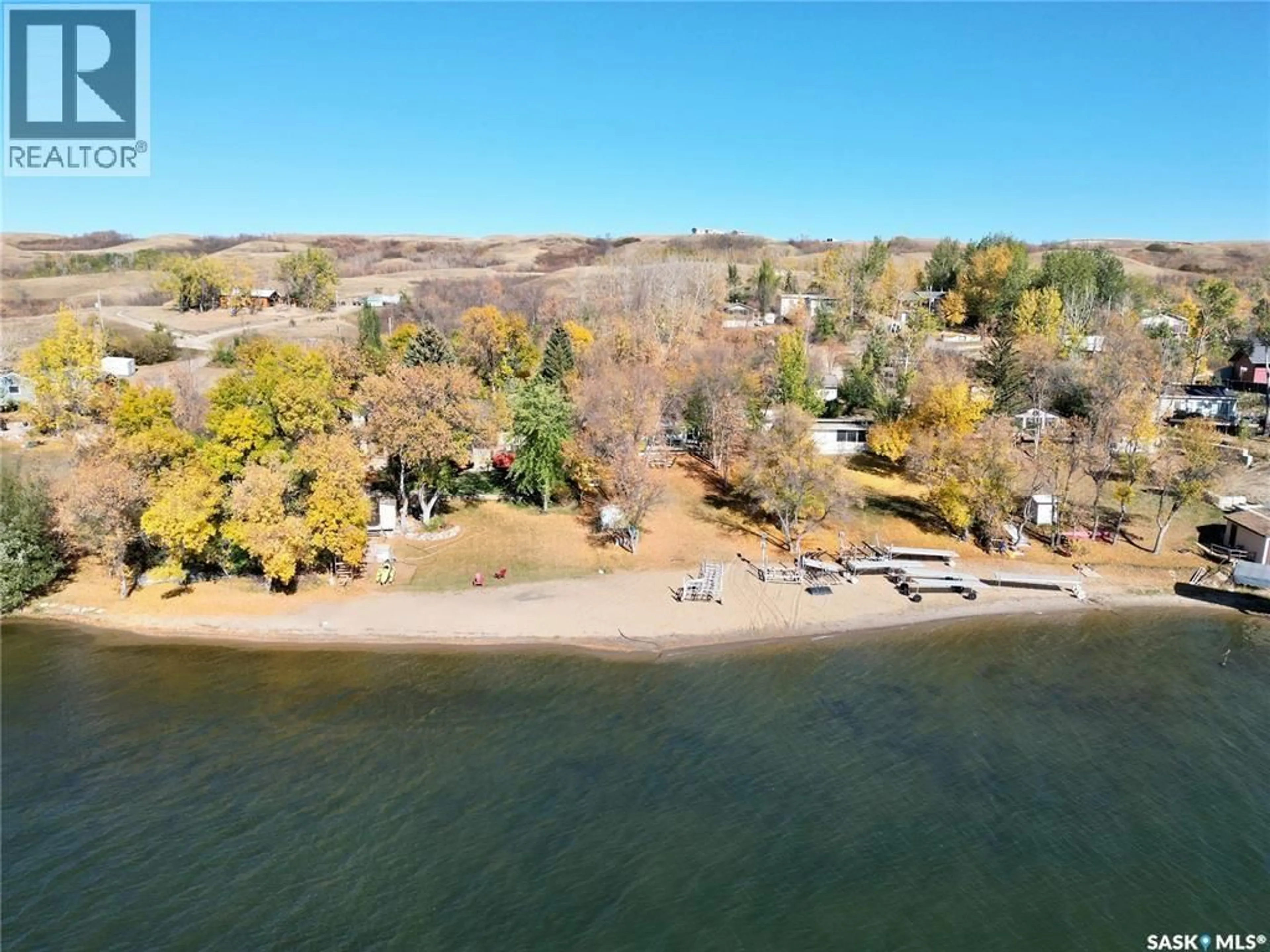 A pic from outside/outdoor area/front of a property/back of a property/a pic from drone, water/lake/river/ocean view for 120 GARWELL DRIVE, Dufferin Rm No. 190 Saskatchewan S0G0H0