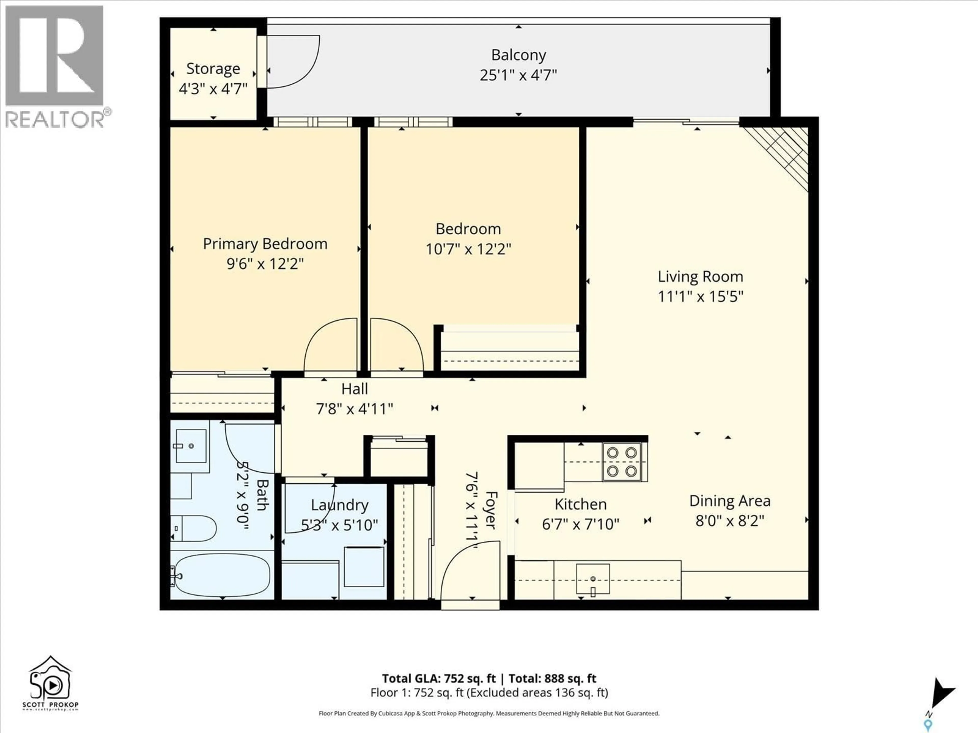 Floor plan for 208 - 3302 33RD STREET, Saskatoon Saskatchewan S7L6S5