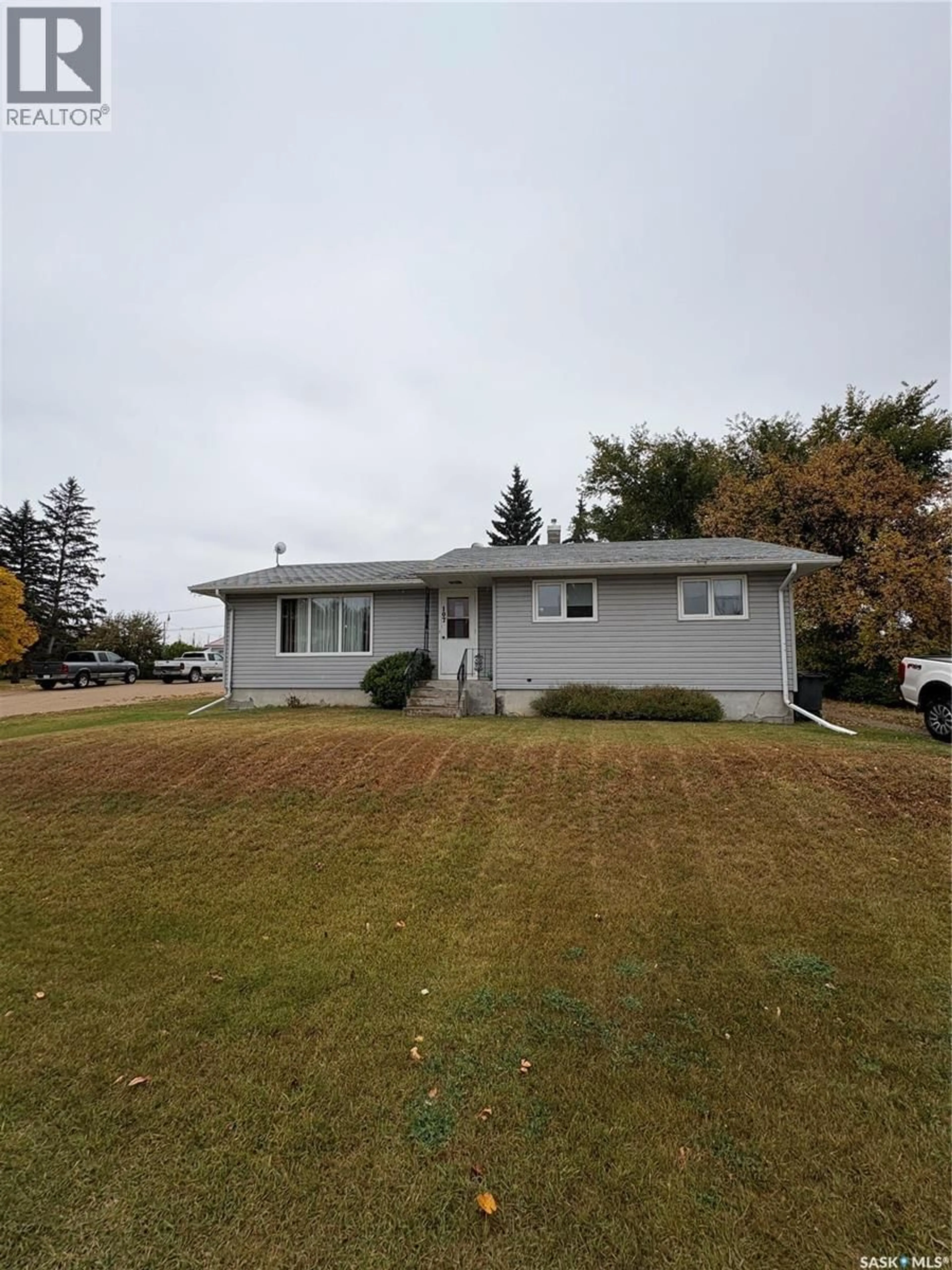 Home with vinyl exterior material, street for 107 6TH AVENUE, Nokomis Saskatchewan S0G3R0