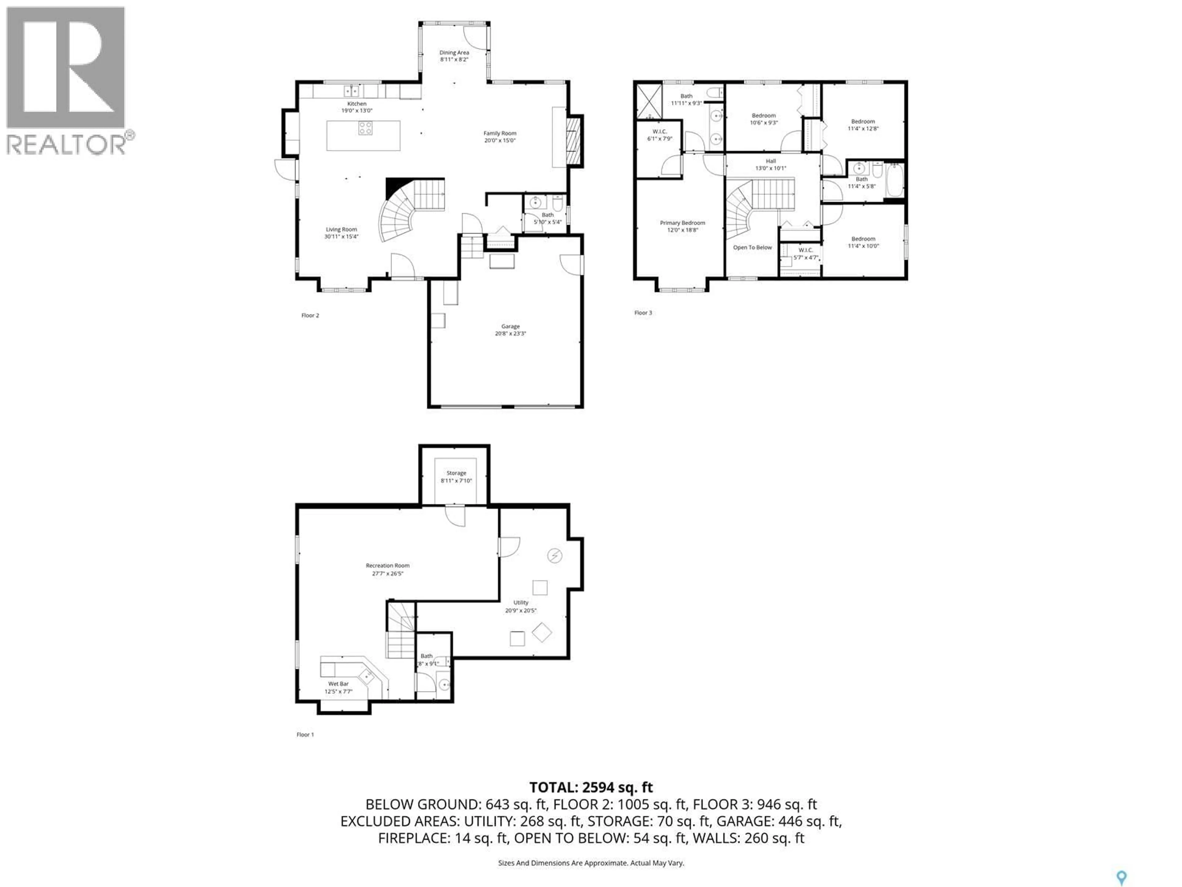 Floor plan for 3807 BOW BAY, Regina Saskatchewan S4S7E1