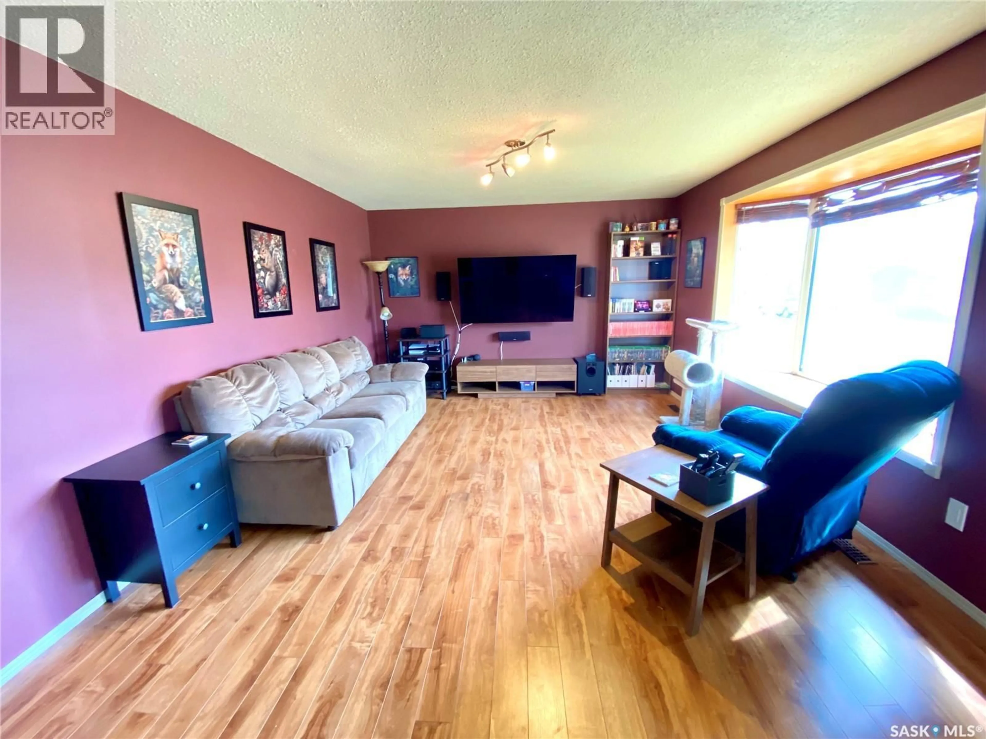 Living room with furniture, wood/laminate floor for 425 YOUNG STREET, Bienfait Saskatchewan S0C0M0