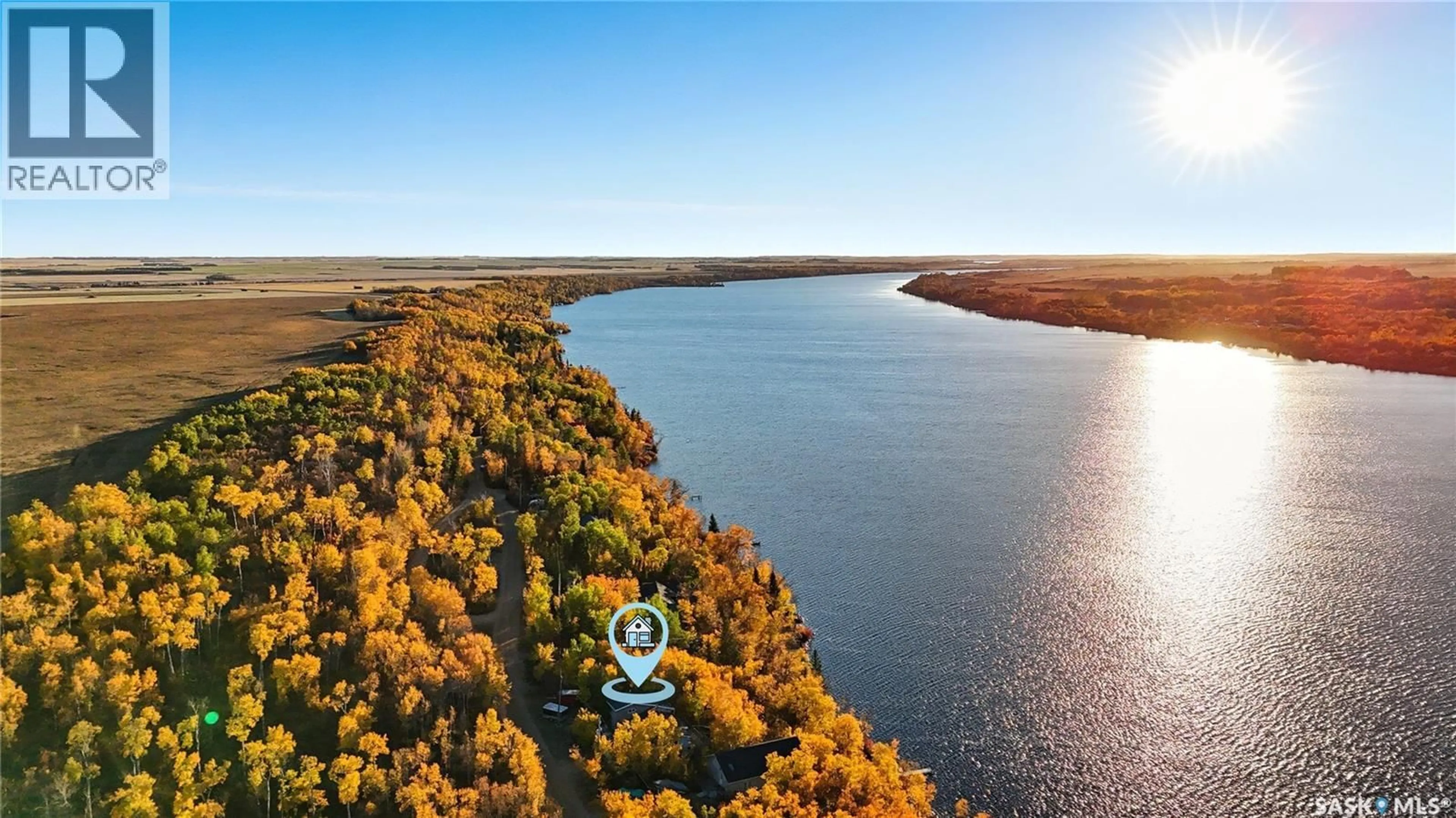 A pic from outside/outdoor area/front of a property/back of a property/a pic from drone, water/lake/river/ocean view for 3417 NICKORICK BEACH ROAD, Hoodoo Rm No. 401 Saskatchewan S0K4P0