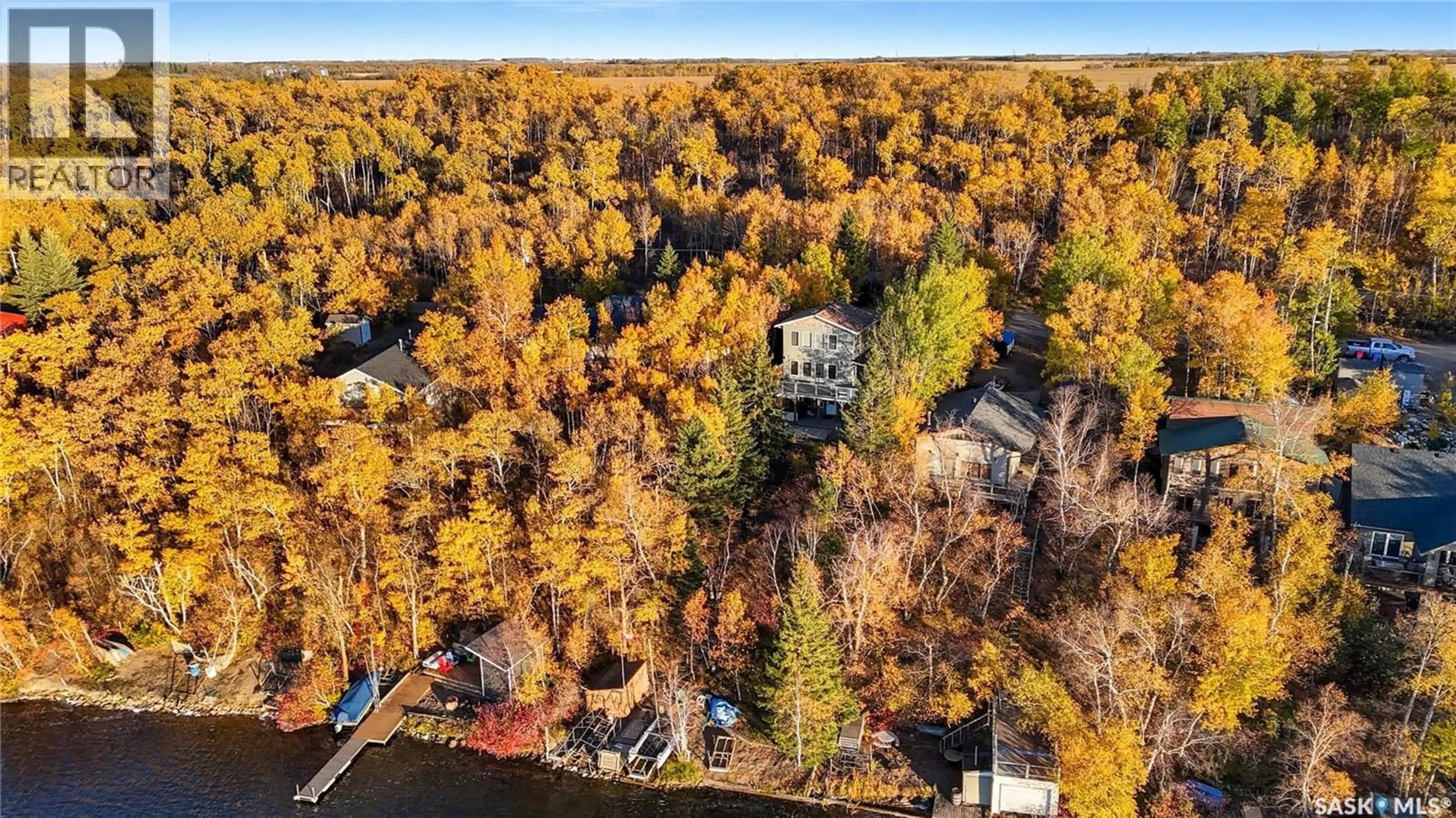 A pic from outside/outdoor area/front of a property/back of a property/a pic from drone, forest/trees view for 3417 NICKORICK BEACH ROAD, Hoodoo Rm No. 401 Saskatchewan S0K4P0