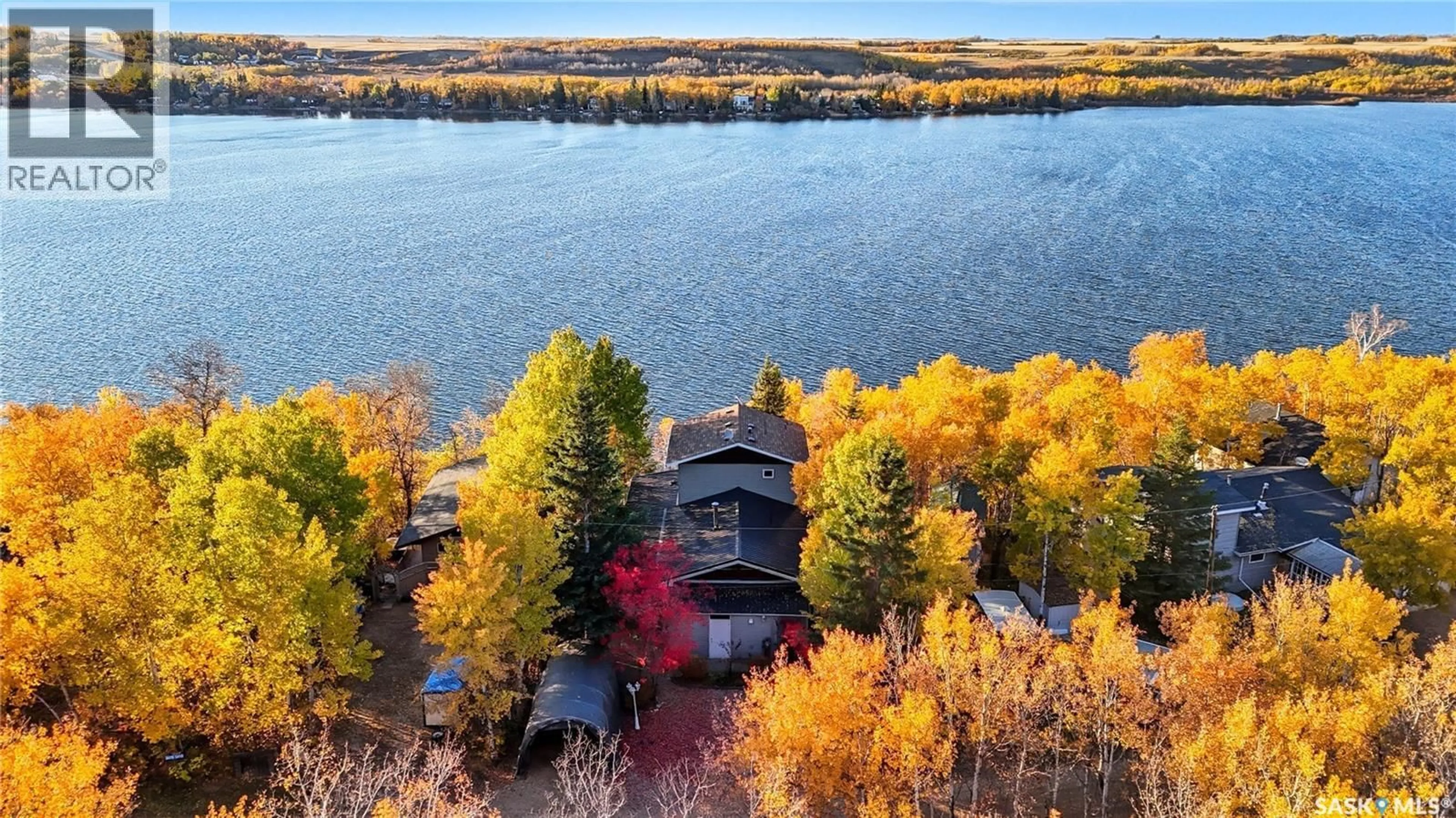 A pic from outside/outdoor area/front of a property/back of a property/a pic from drone, water/lake/river/ocean view for 3417 NICKORICK BEACH ROAD, Hoodoo Rm No. 401 Saskatchewan S0K4P0