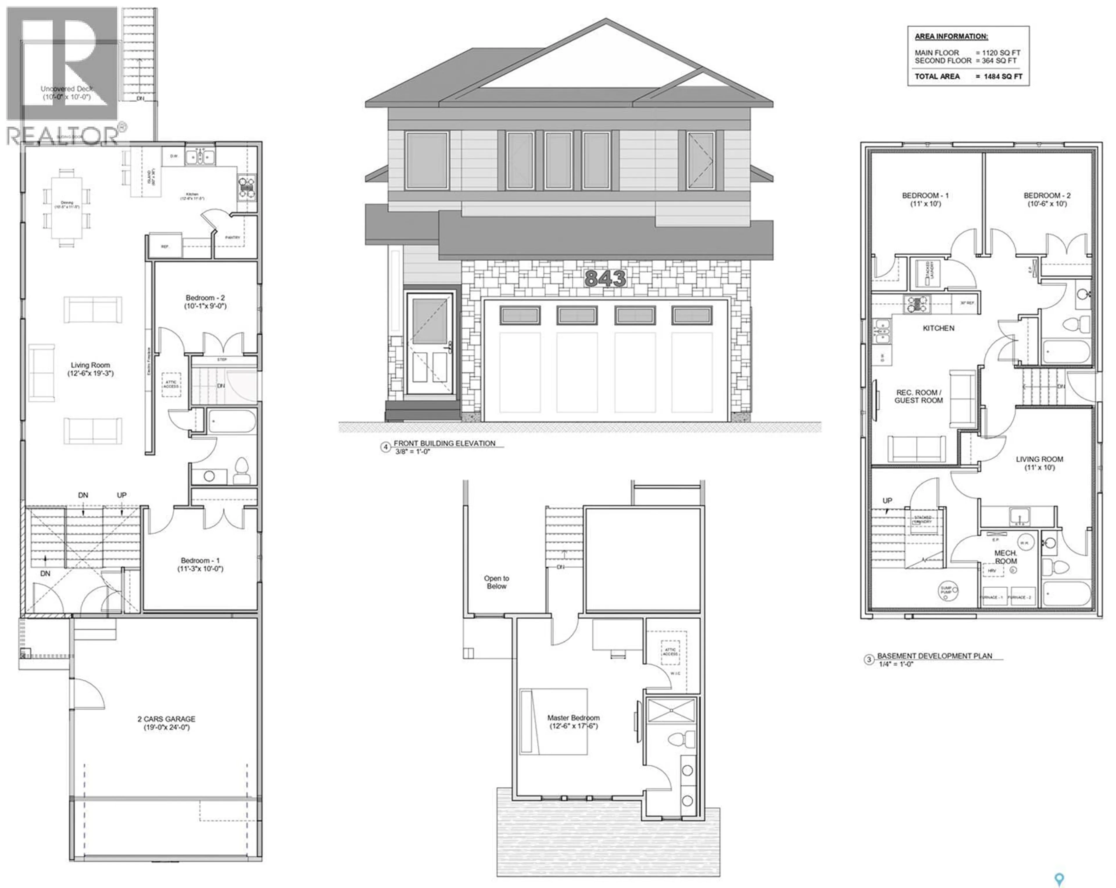Floor plan for 843 BRIGHTON BOULEVARD, Saskatoon Saskatchewan S7V1X8