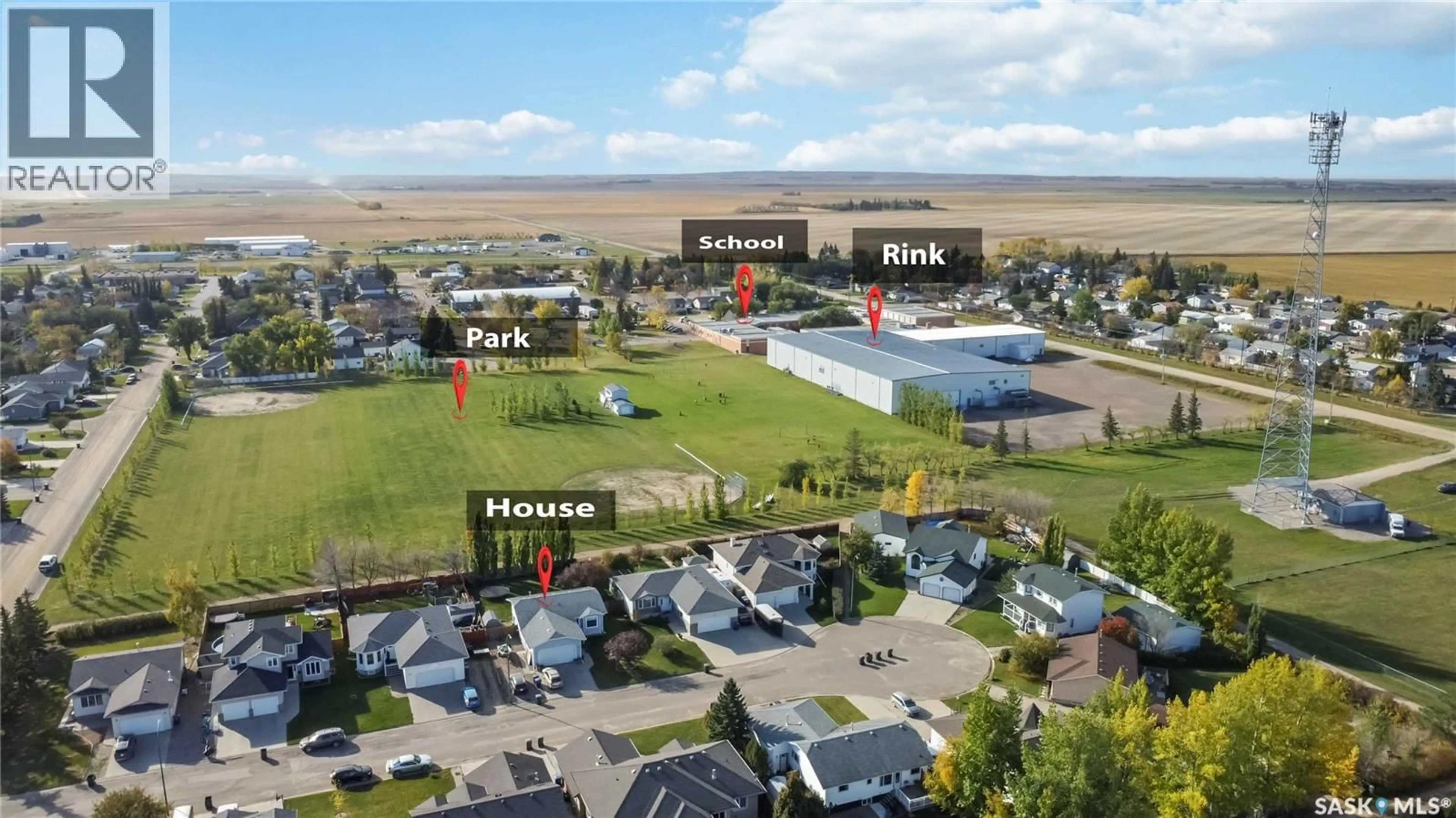 A pic from outside/outdoor area/front of a property/back of a property/a pic from drone, unknown for 603 CANNON COURT, Aberdeen Saskatchewan S0K0A0