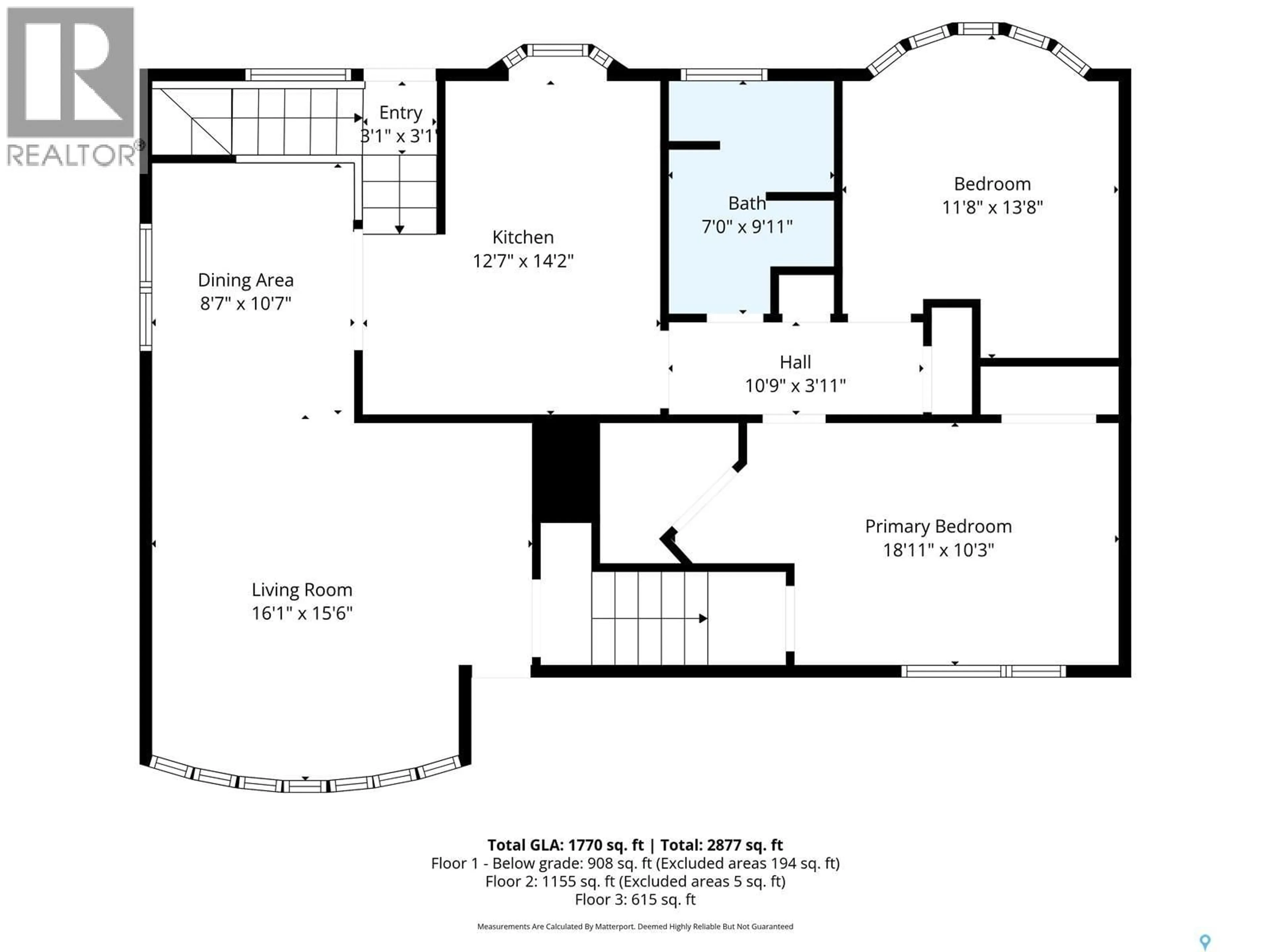 Floor plan for 433 ELM STREET, Saskatoon Saskatchewan S7J0H2
