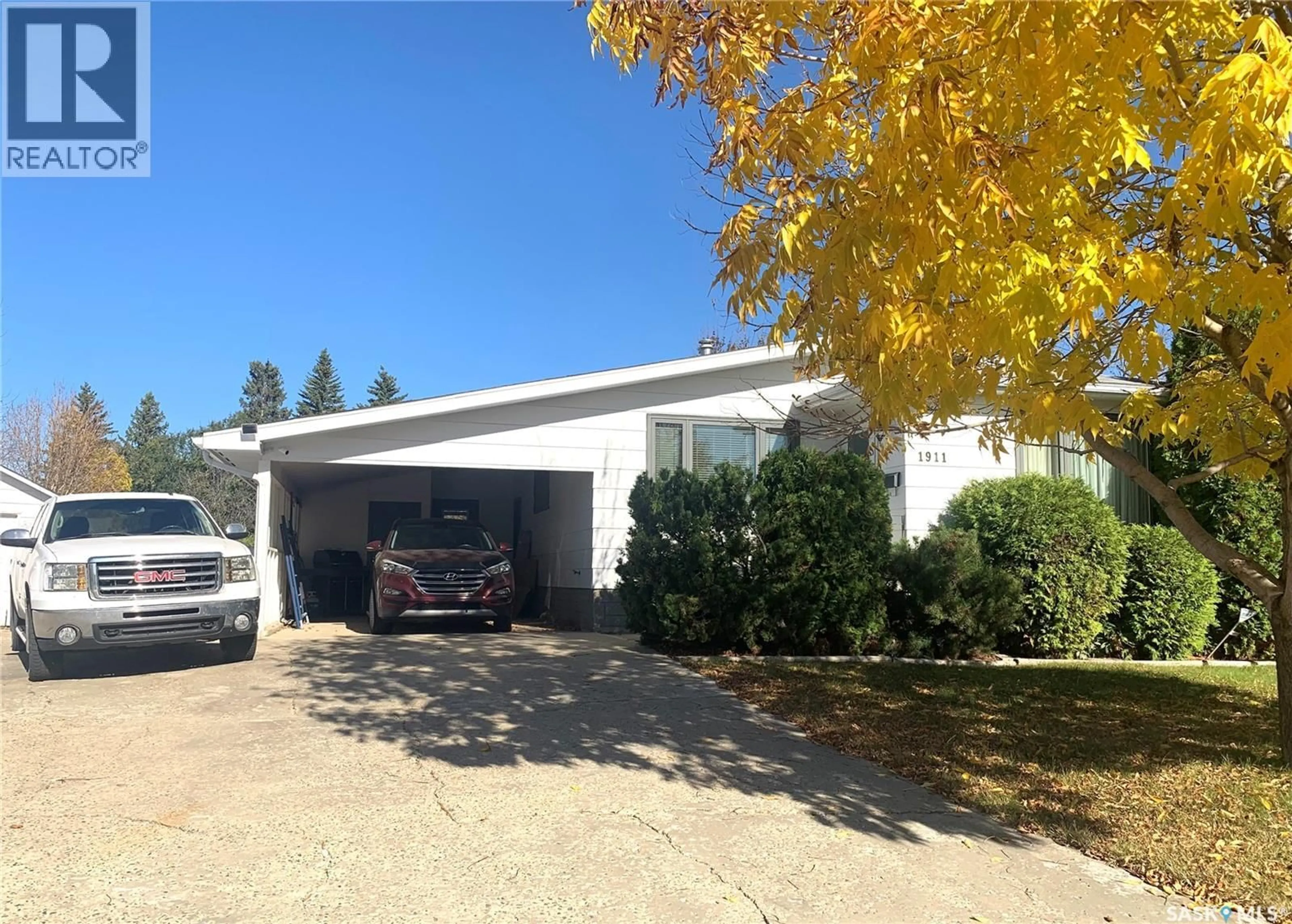 Home with vinyl exterior material, street for 1911 BOWERS DRIVE, North Battleford Saskatchewan S9A3B9