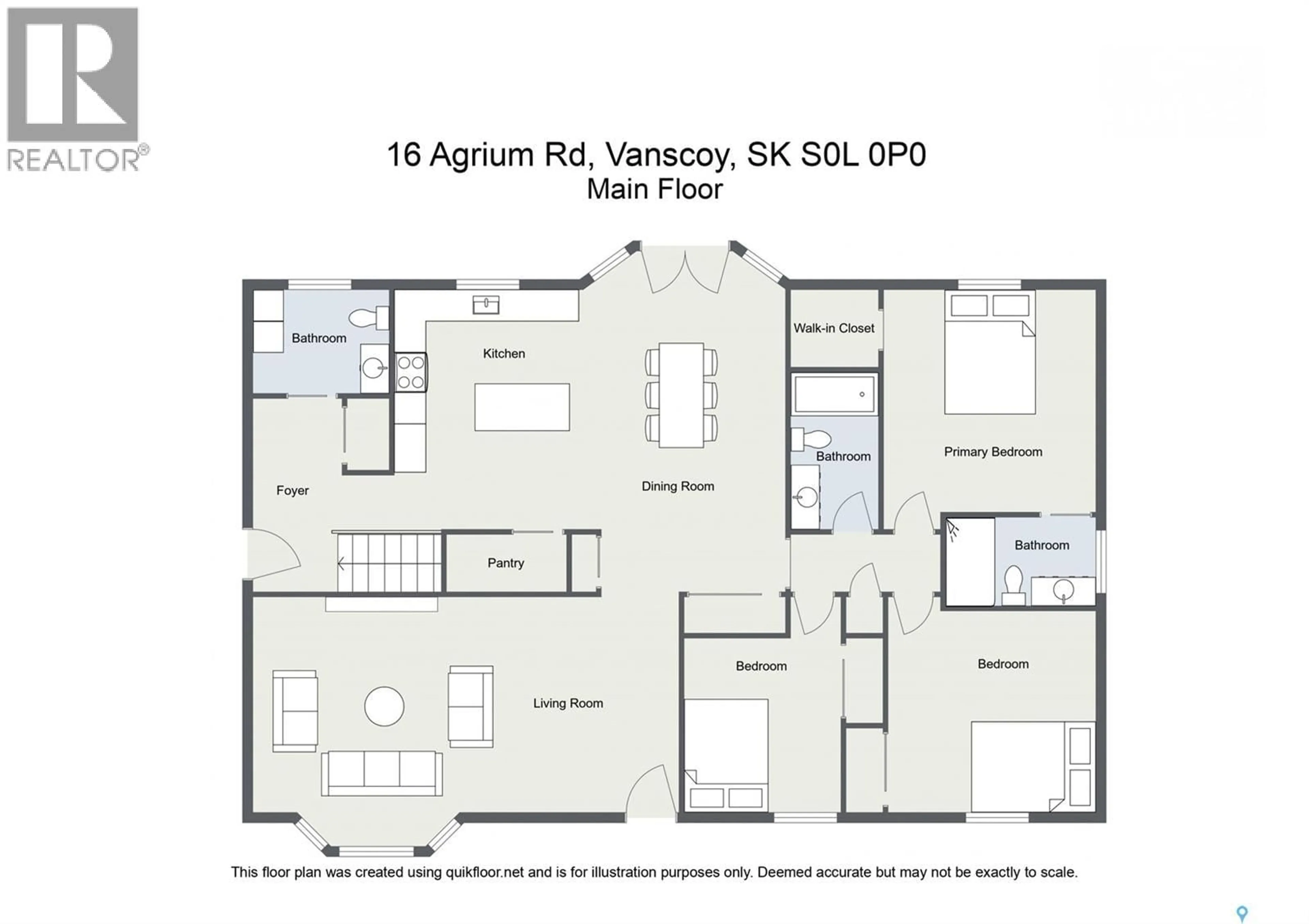 Floor plan for WOOD-SPARROW ACREAGE, Vanscoy Rm No. 345 Saskatchewan S0L0P0