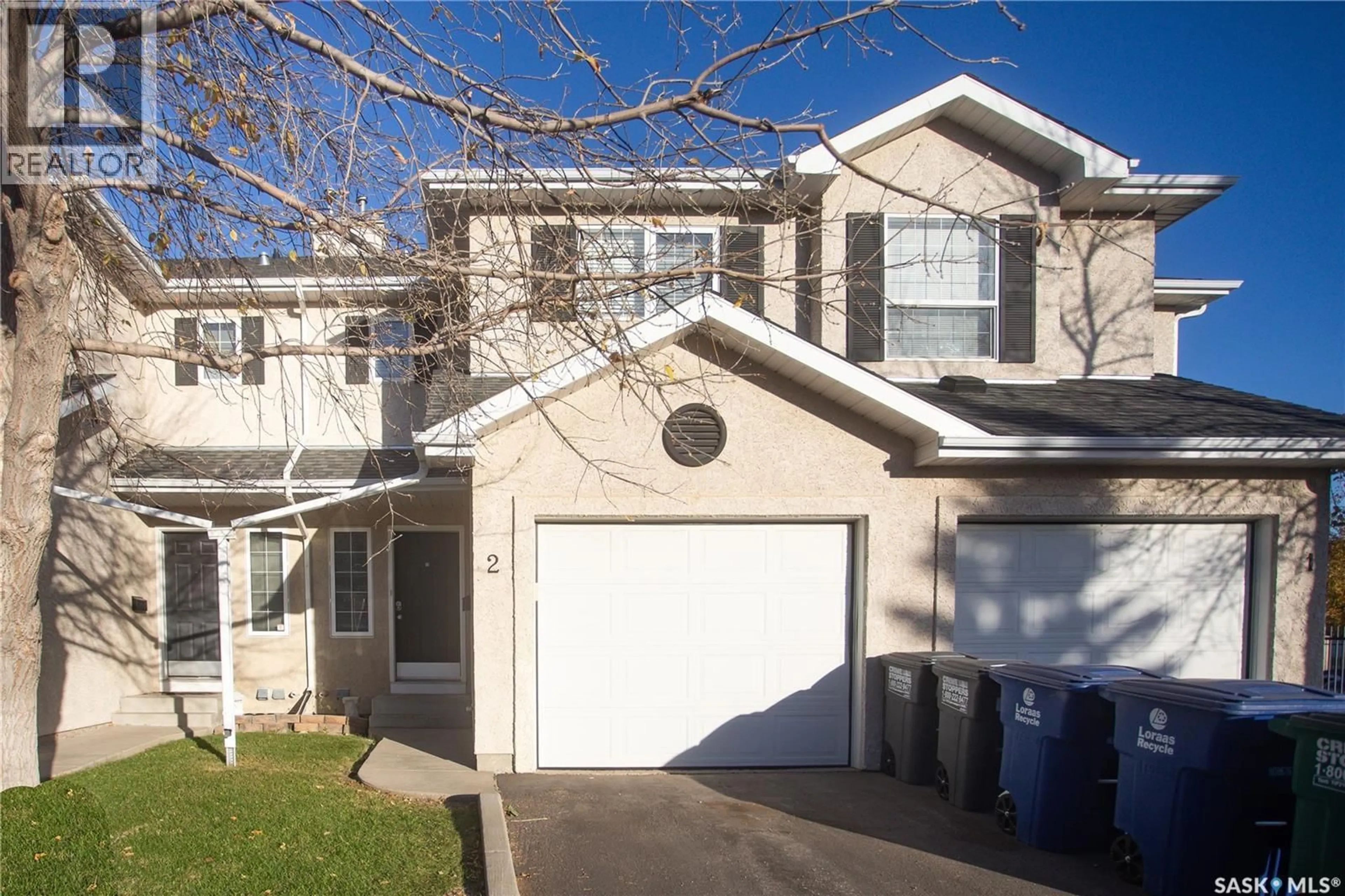 Home with vinyl exterior material, street for 2 110 BANYAN CRESCENT, Saskatoon Saskatchewan S7V1G7