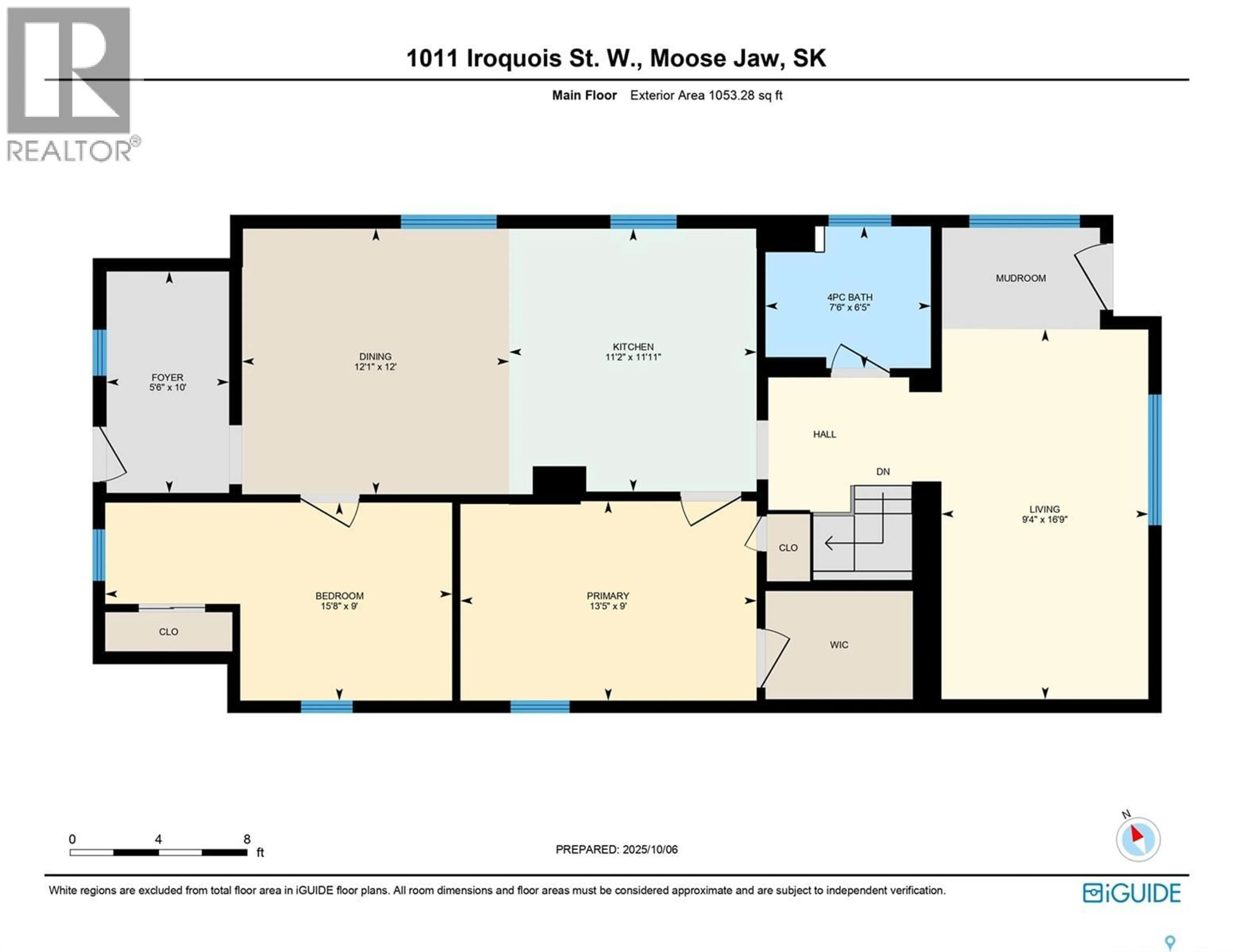 Floor plan for 1011 IROQUOIS STREET, Moose Jaw Saskatchewan S6H5B7