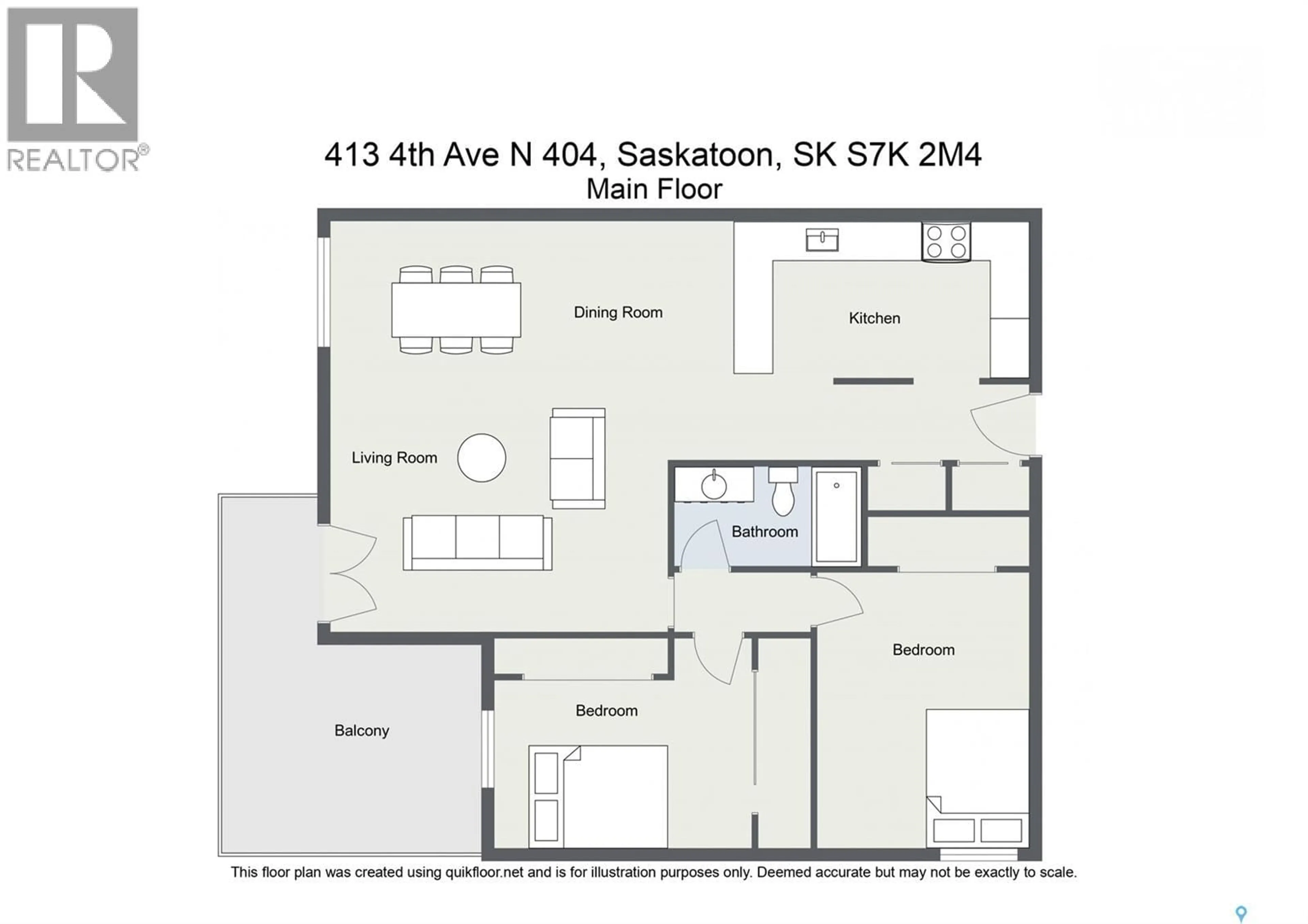 Floor plan for N - 404 431 4TH AVENUE, Saskatoon Saskatchewan S7K2M4