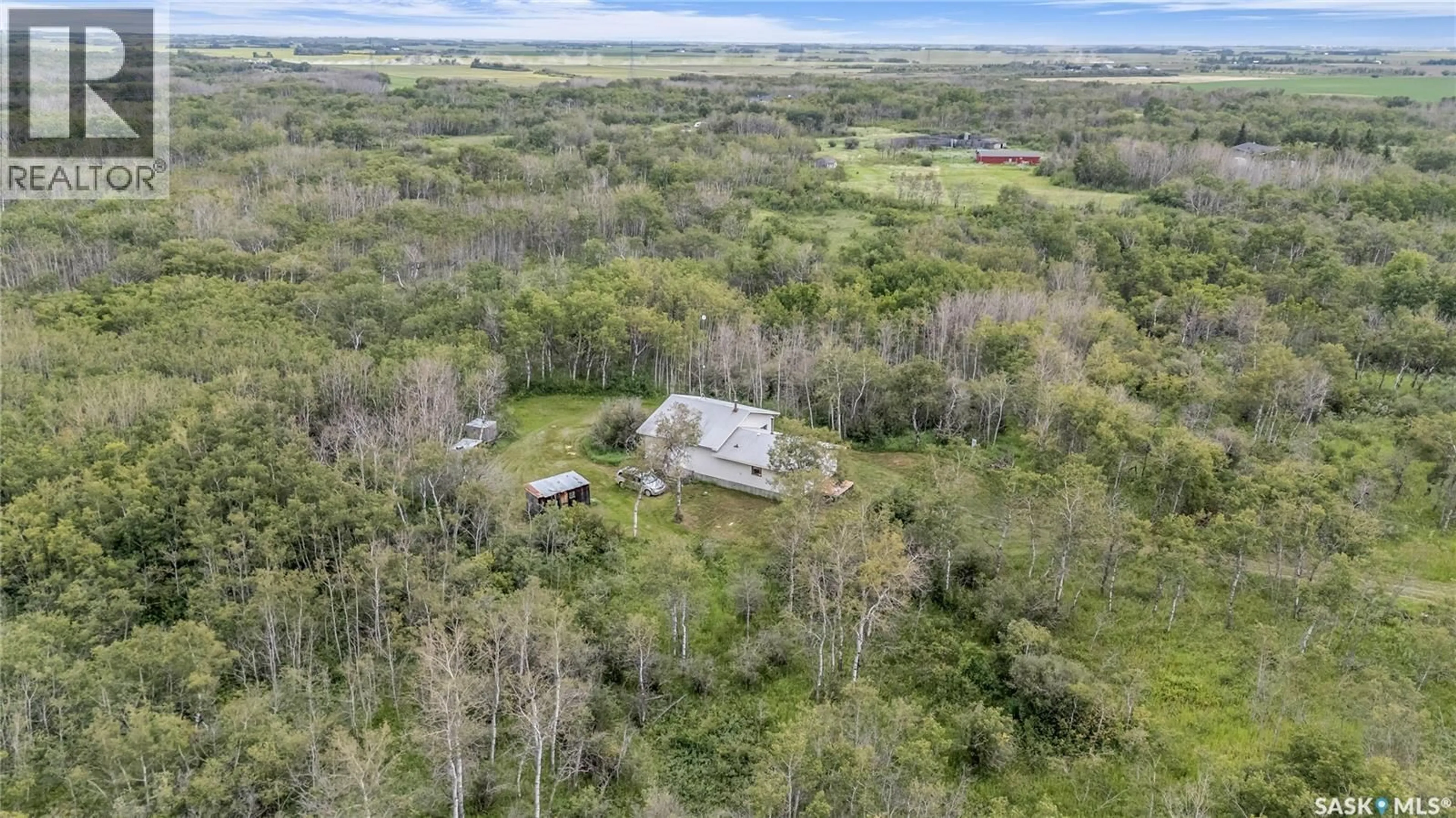 A pic from outside/outdoor area/front of a property/back of a property/a pic from drone, forest/trees view for KONDRA ACREAGE, Corman Park Rm No. 344 Saskatchewan S7K3J5