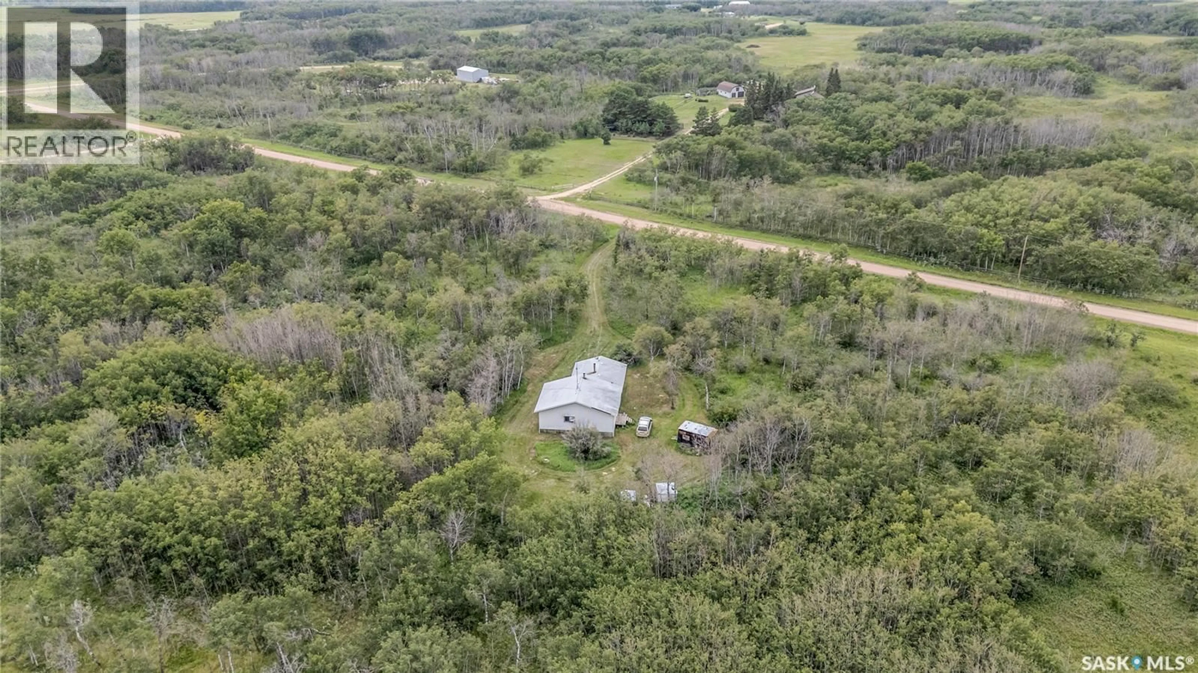 A pic from outside/outdoor area/front of a property/back of a property/a pic from drone, forest/trees view for KONDRA ACREAGE, Corman Park Rm No. 344 Saskatchewan S7K3J5