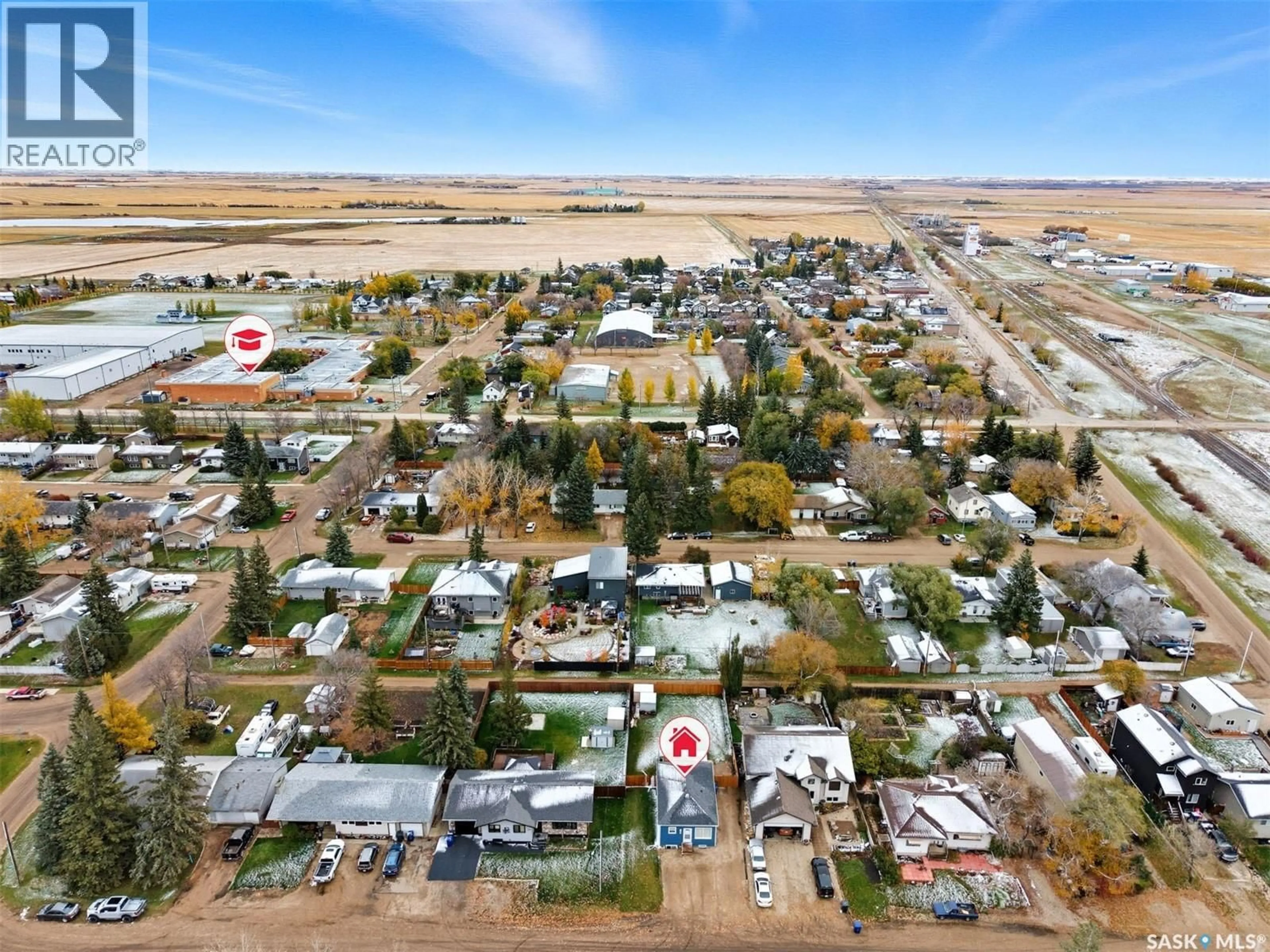 A pic from outside/outdoor area/front of a property/back of a property/a pic from drone, street for 107b JACKSON AVENUE, Aberdeen Saskatchewan S0K0A0