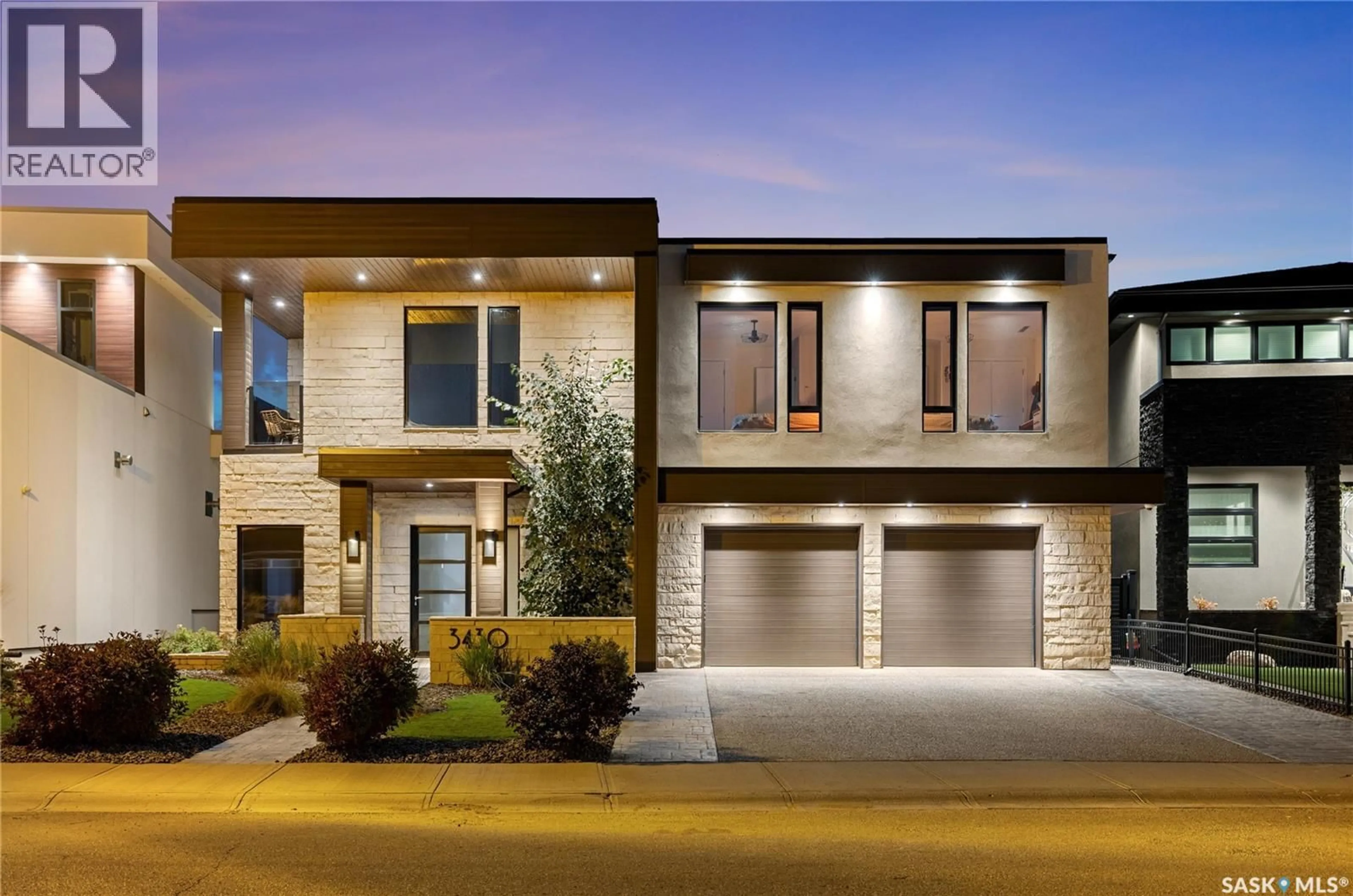 Home with brick exterior material, street for 3430 GREEN BROOK ROAD, Regina Saskatchewan S4V3K2