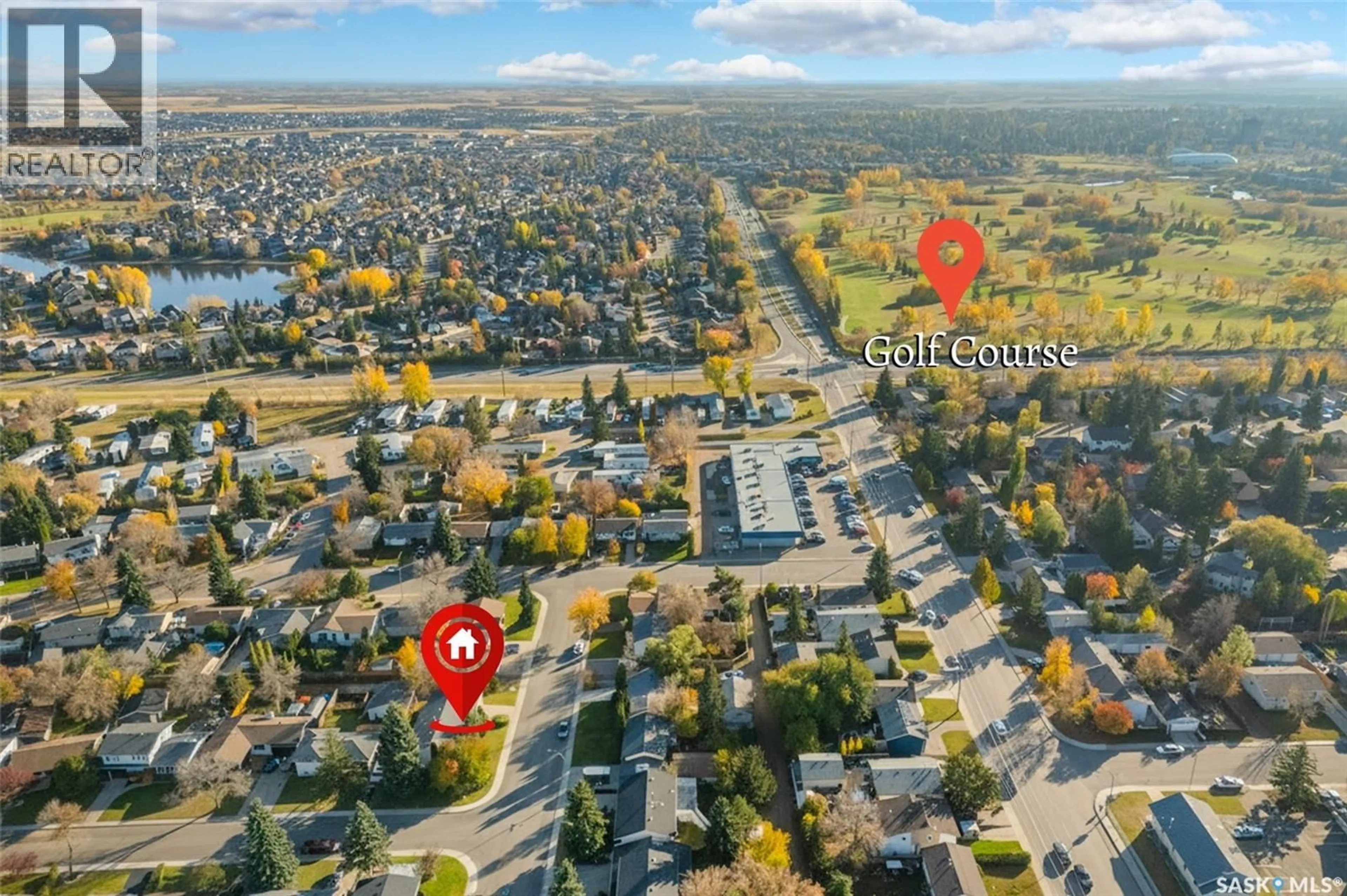 A pic from outside/outdoor area/front of a property/back of a property/a pic from drone, street for 202 BEGG CRESCENT, Saskatoon Saskatchewan S7H4P2