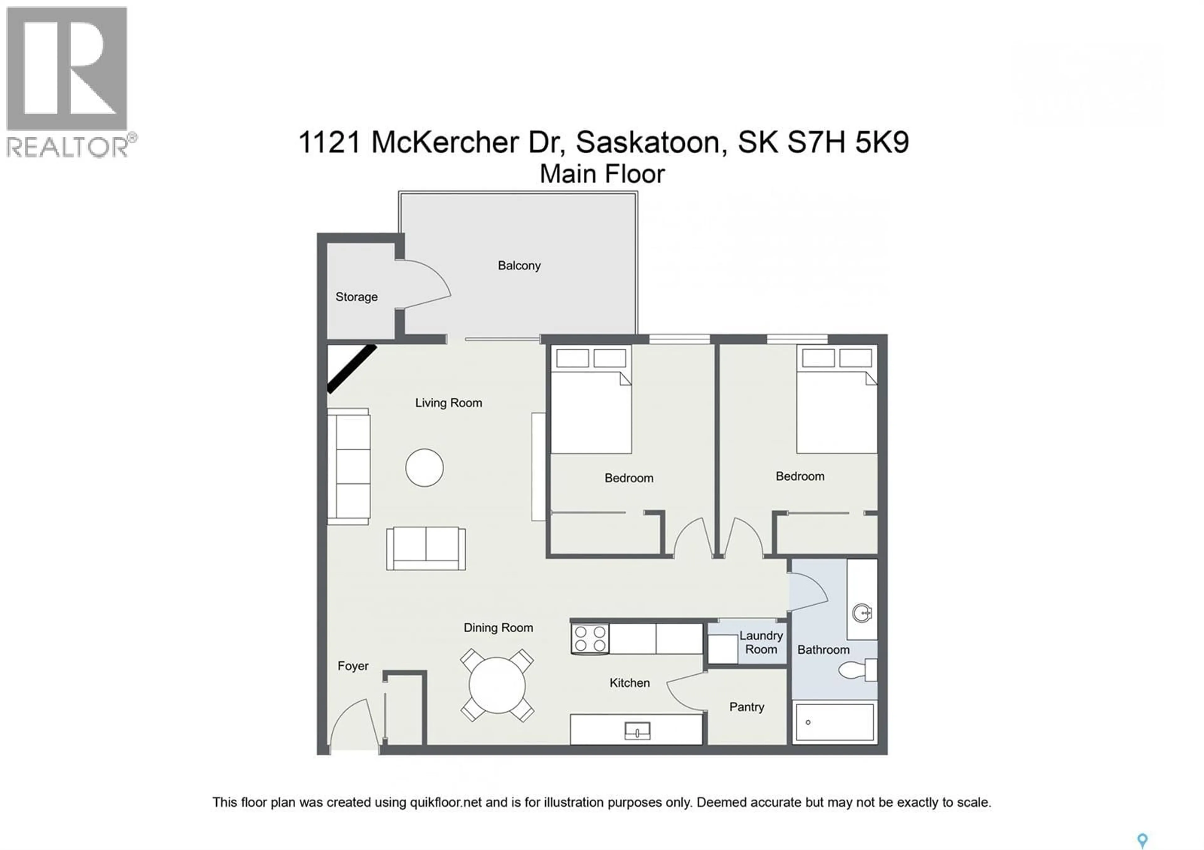 Floor plan for D2 - 204 MCKERCHER DRIVE, Saskatoon Saskatchewan S7H5K9