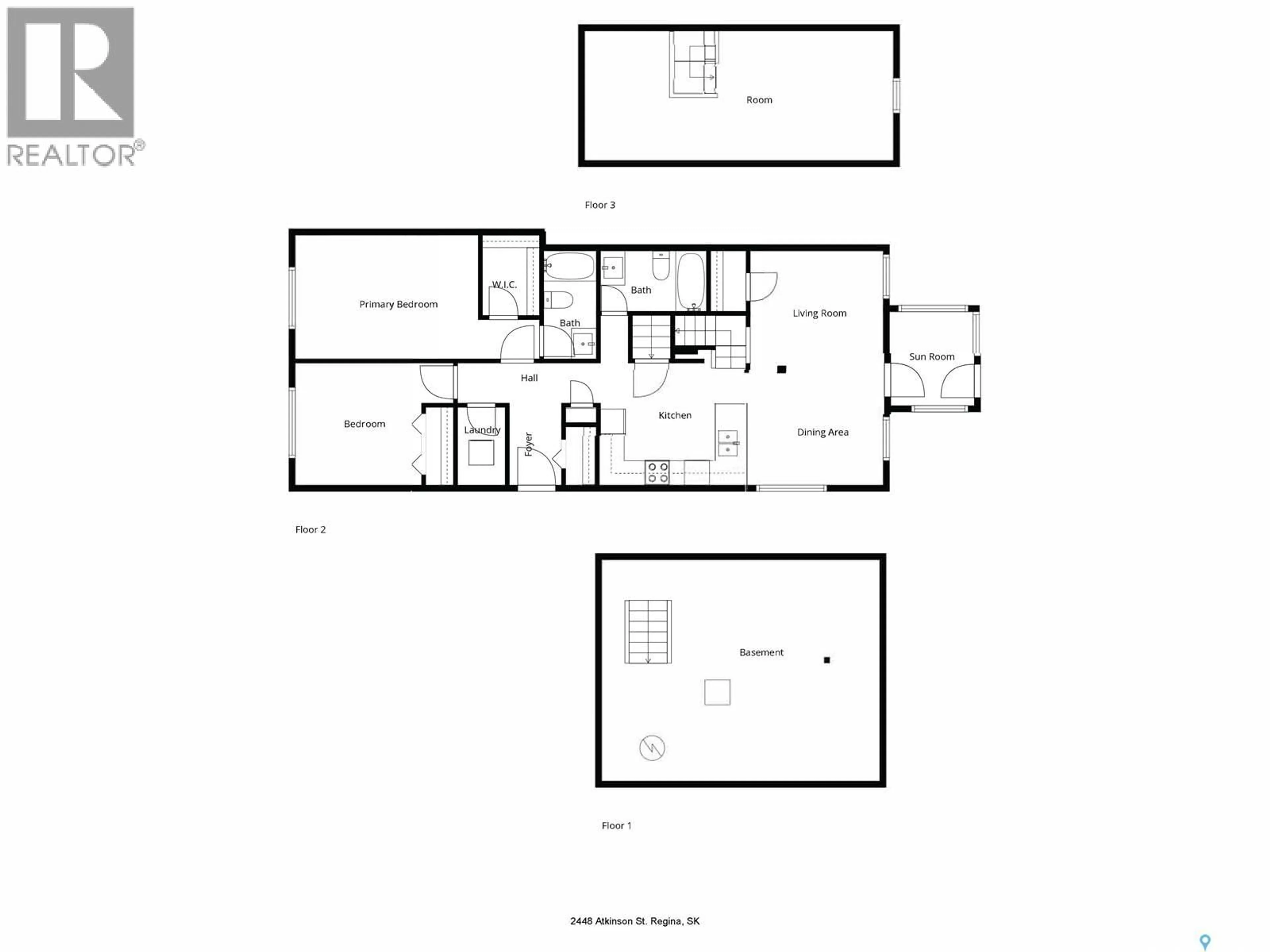 Floor plan for 2448 ATKINSON STREET, Regina Saskatchewan S4N3X5