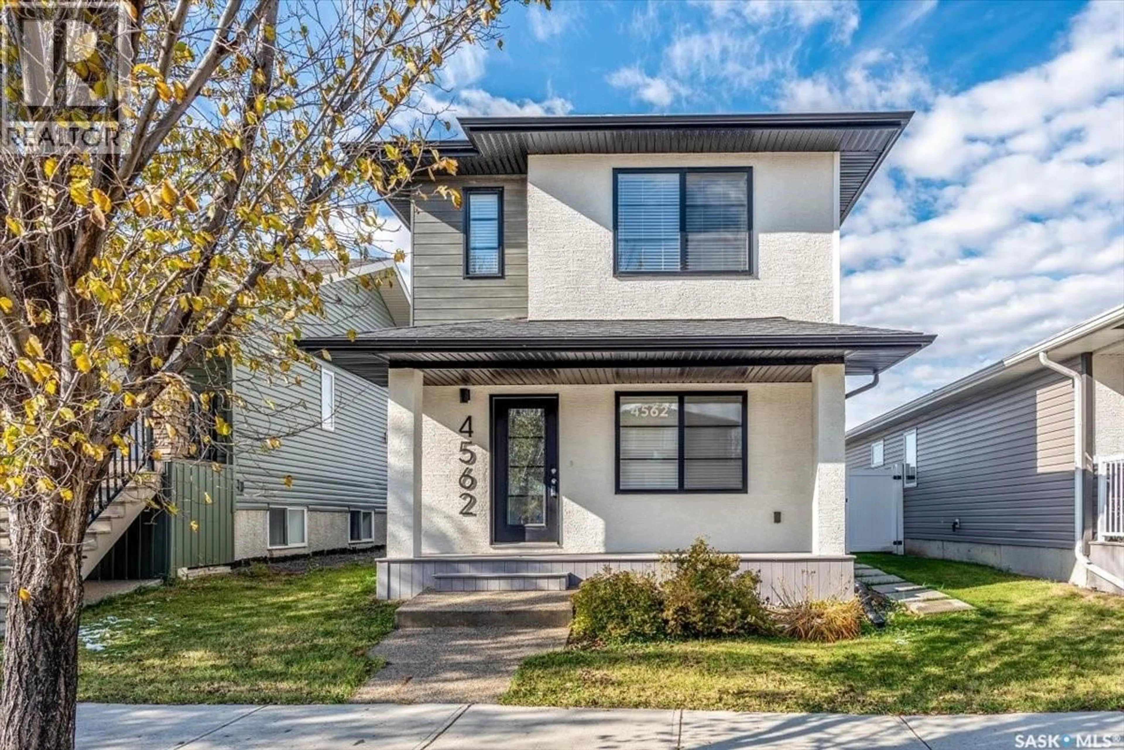 Home with vinyl exterior material, street for 4562 JAMES HILL ROAD, Regina Saskatchewan S4W0K8