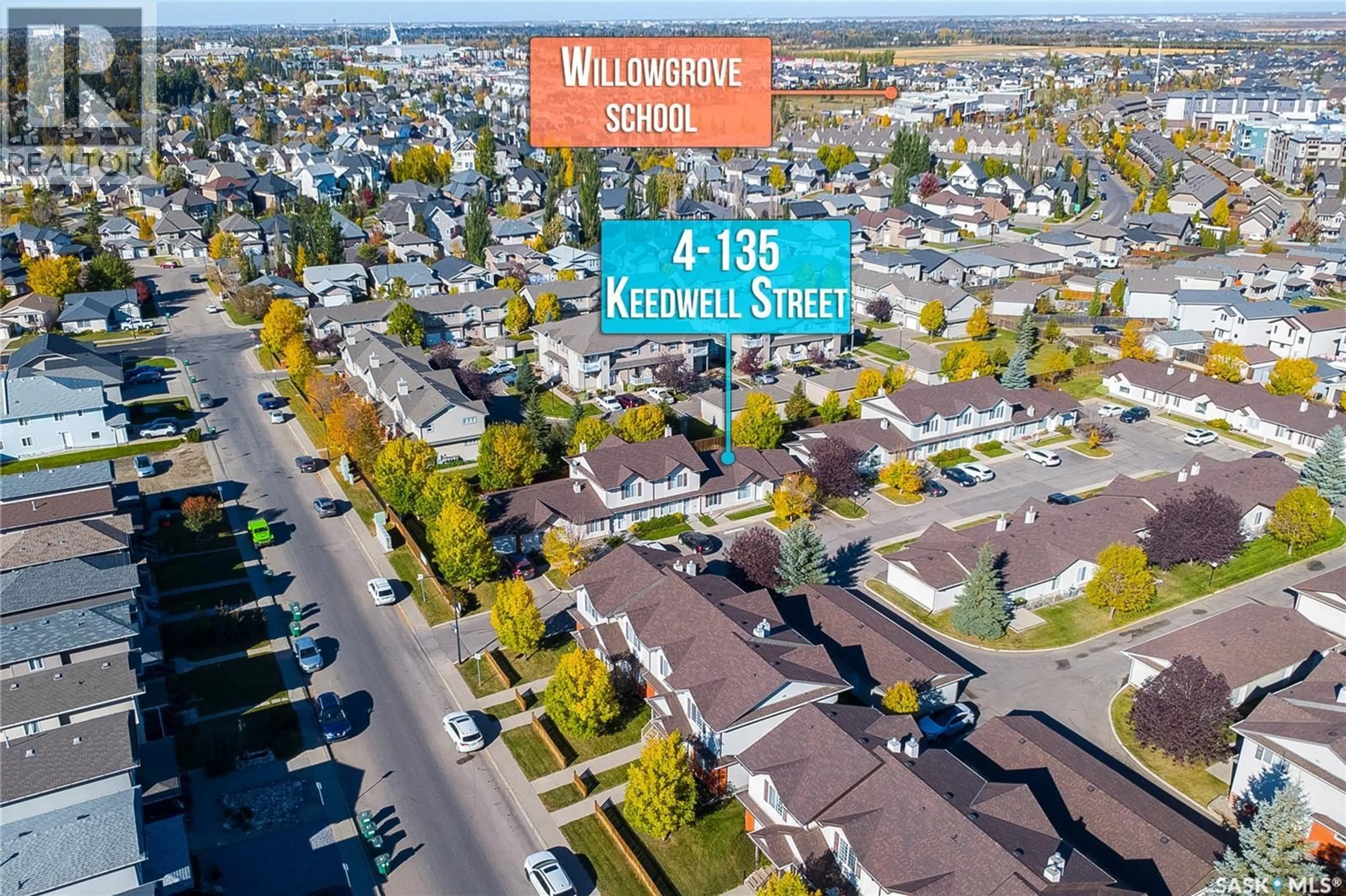 A pic from outside/outdoor area/front of a property/back of a property/a pic from drone, street for 4 135 KEEDWELL STREET, Saskatoon Saskatchewan S7W0A3