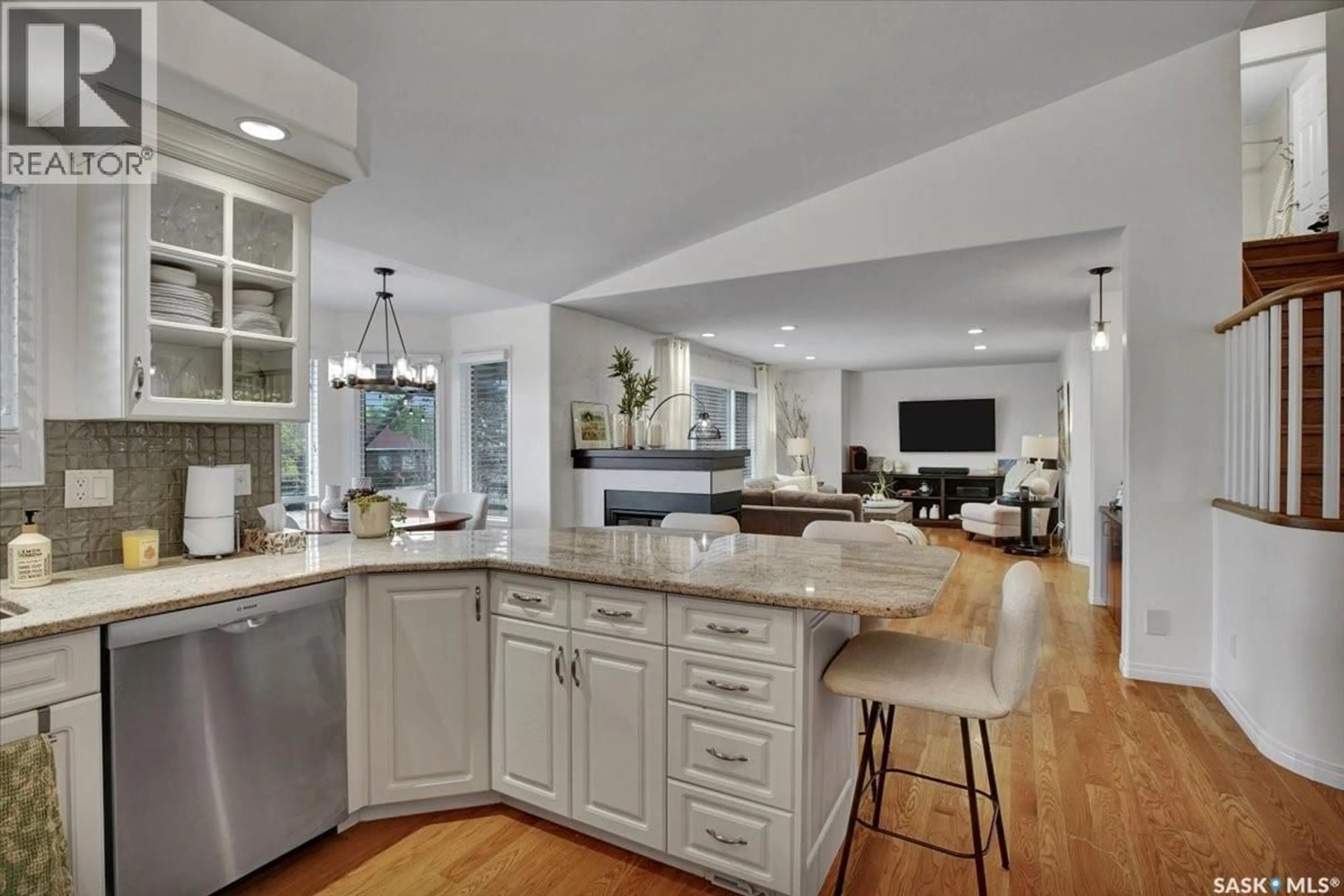 Open concept kitchen, ceramic/tile floor for 835 SWAN CRESCENT, Saskatoon Saskatchewan S7J5C7