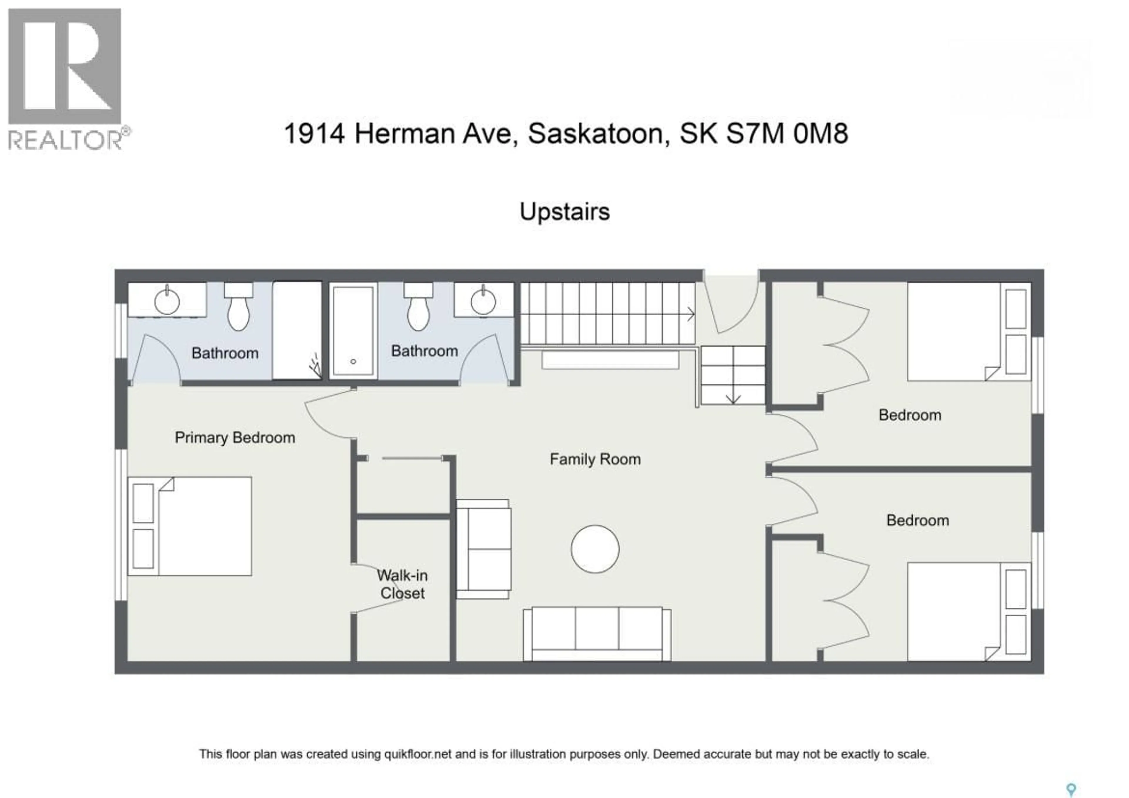 Floor plan for 1914 HERMAN AVENUE, Saskatoon Saskatchewan S7M0M8