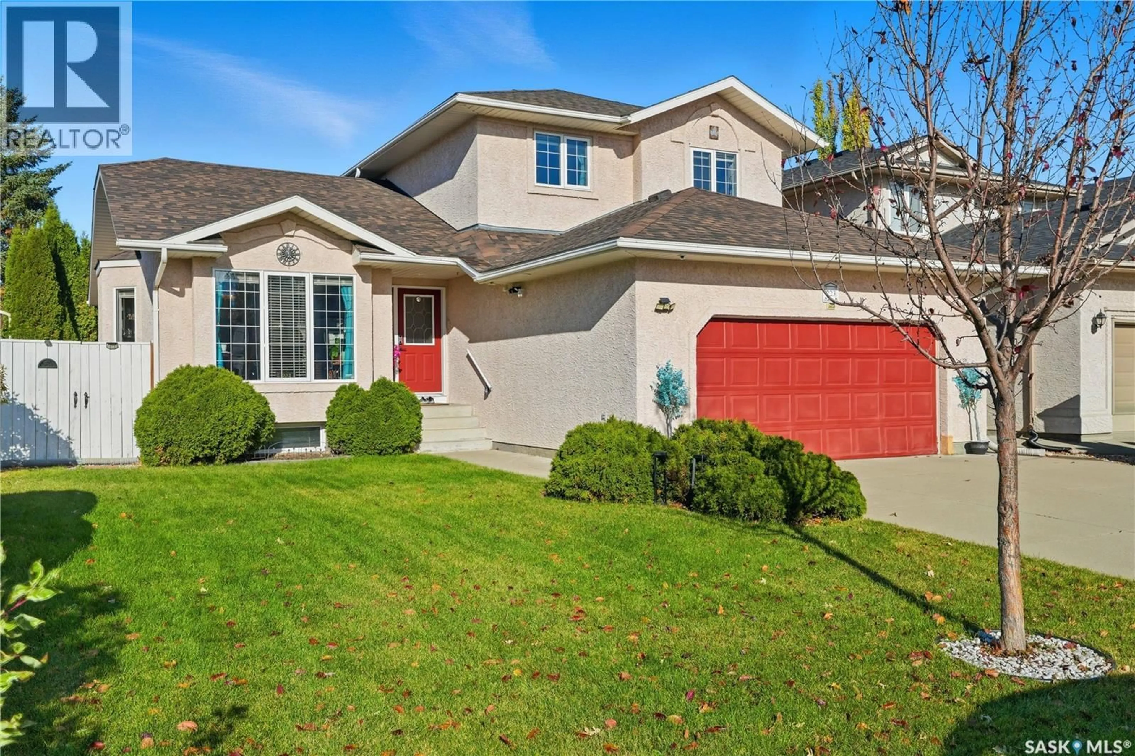 Home with vinyl exterior material, street for 223 BLACKBURN CRESCENT, Saskatoon Saskatchewan S7V1E9
