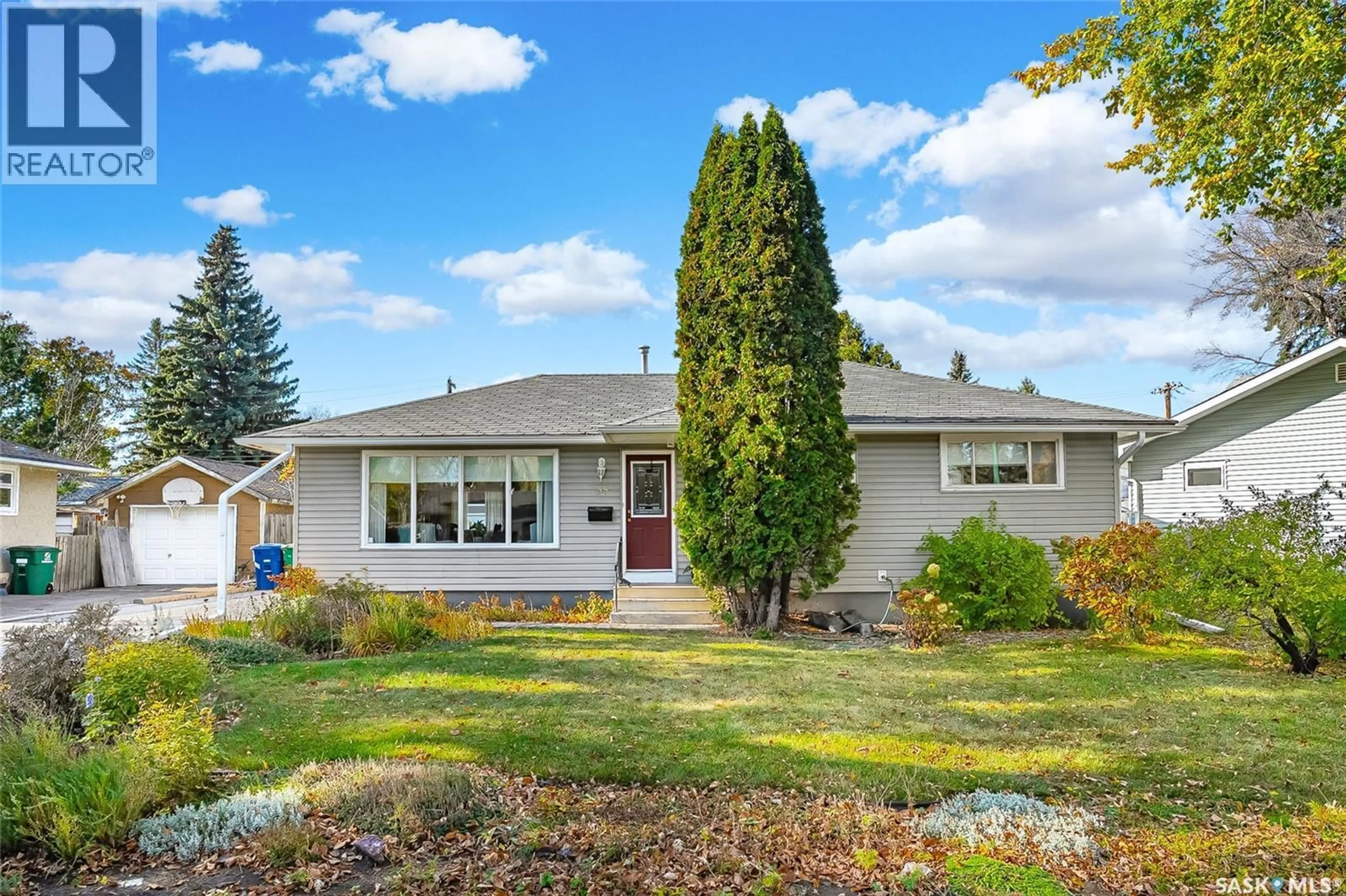Home with vinyl exterior material, street for 55 MCASKILL CRESCENT, Saskatoon Saskatchewan S7J3K1