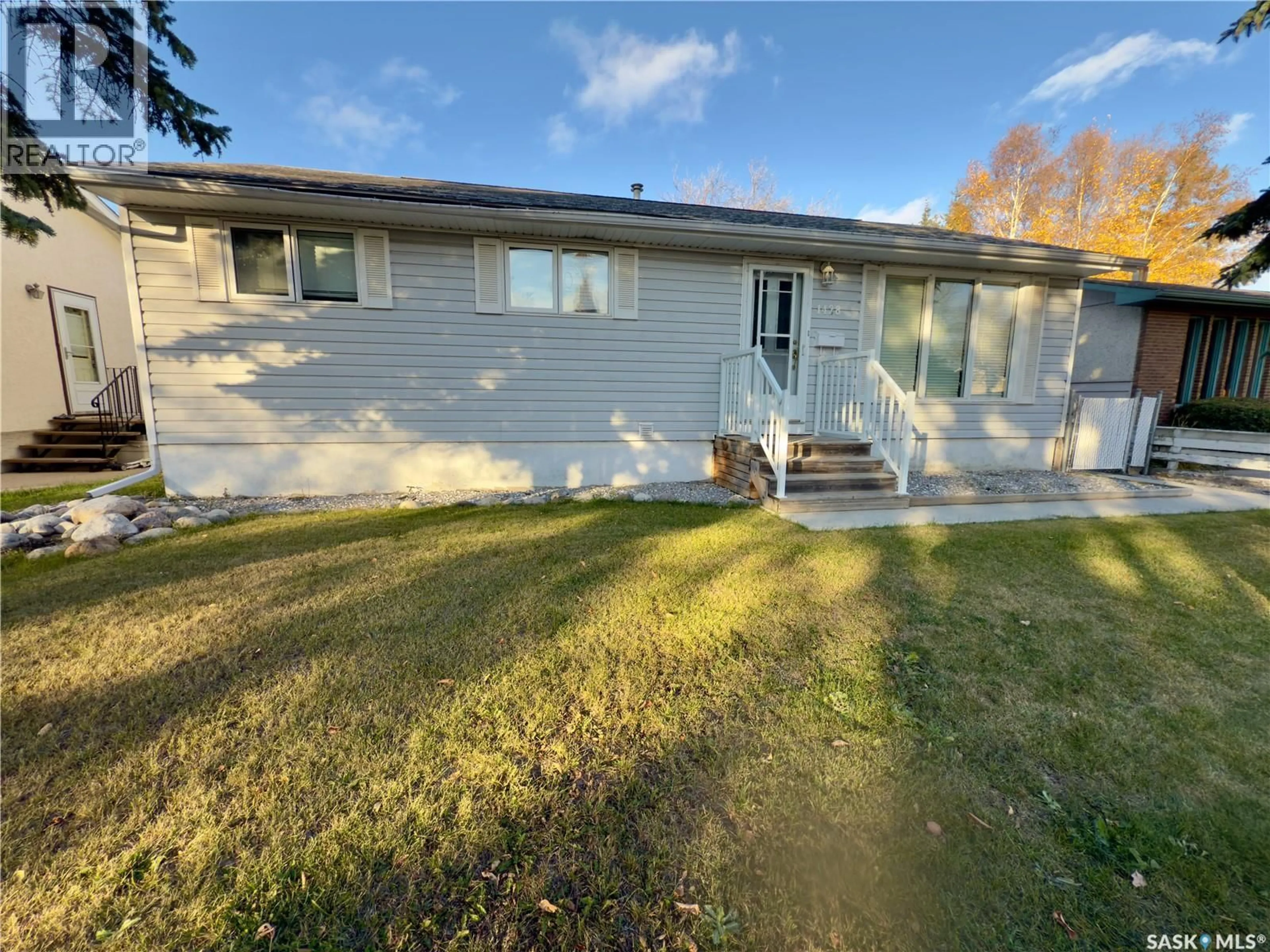 A pic from outside/outdoor area/front of a property/back of a property/a pic from drone, street for 1428 6TH STREET, Prince Albert Saskatchewan S6V0R3