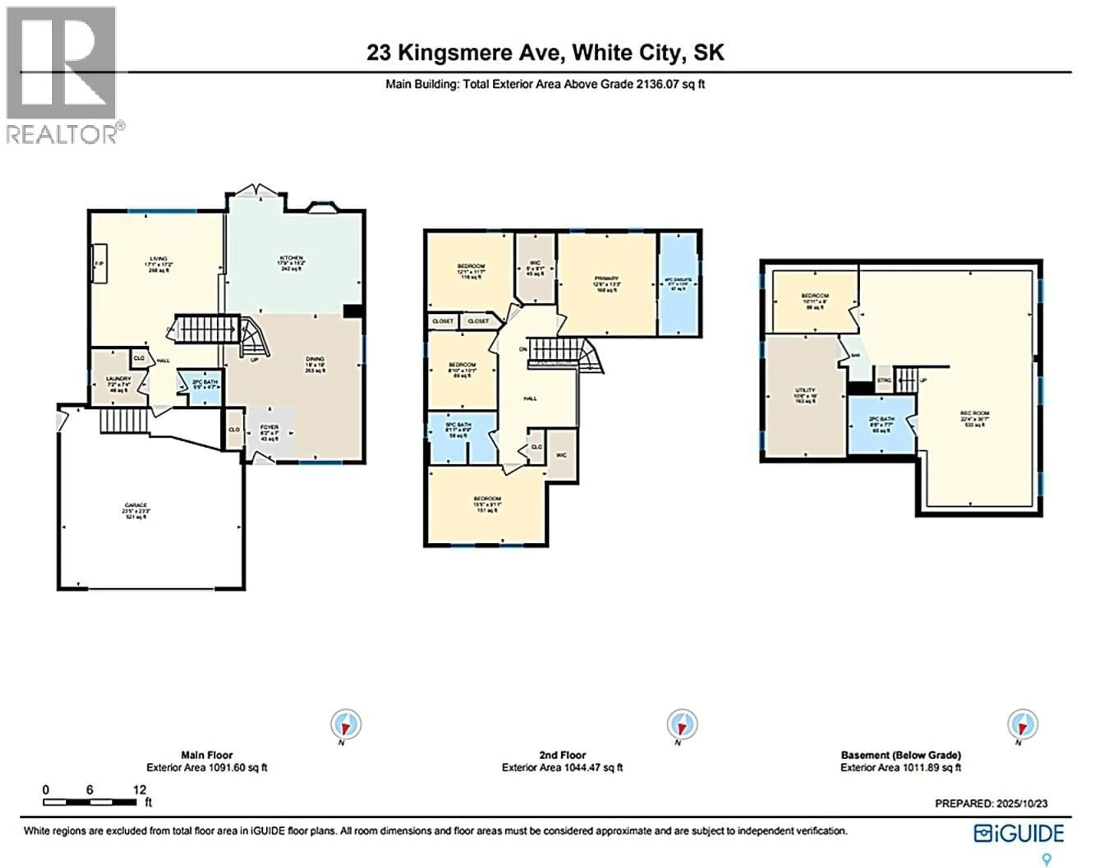 Floor plan for 23 KINGSMERE AVENUE, White City Saskatchewan S4L5B1
