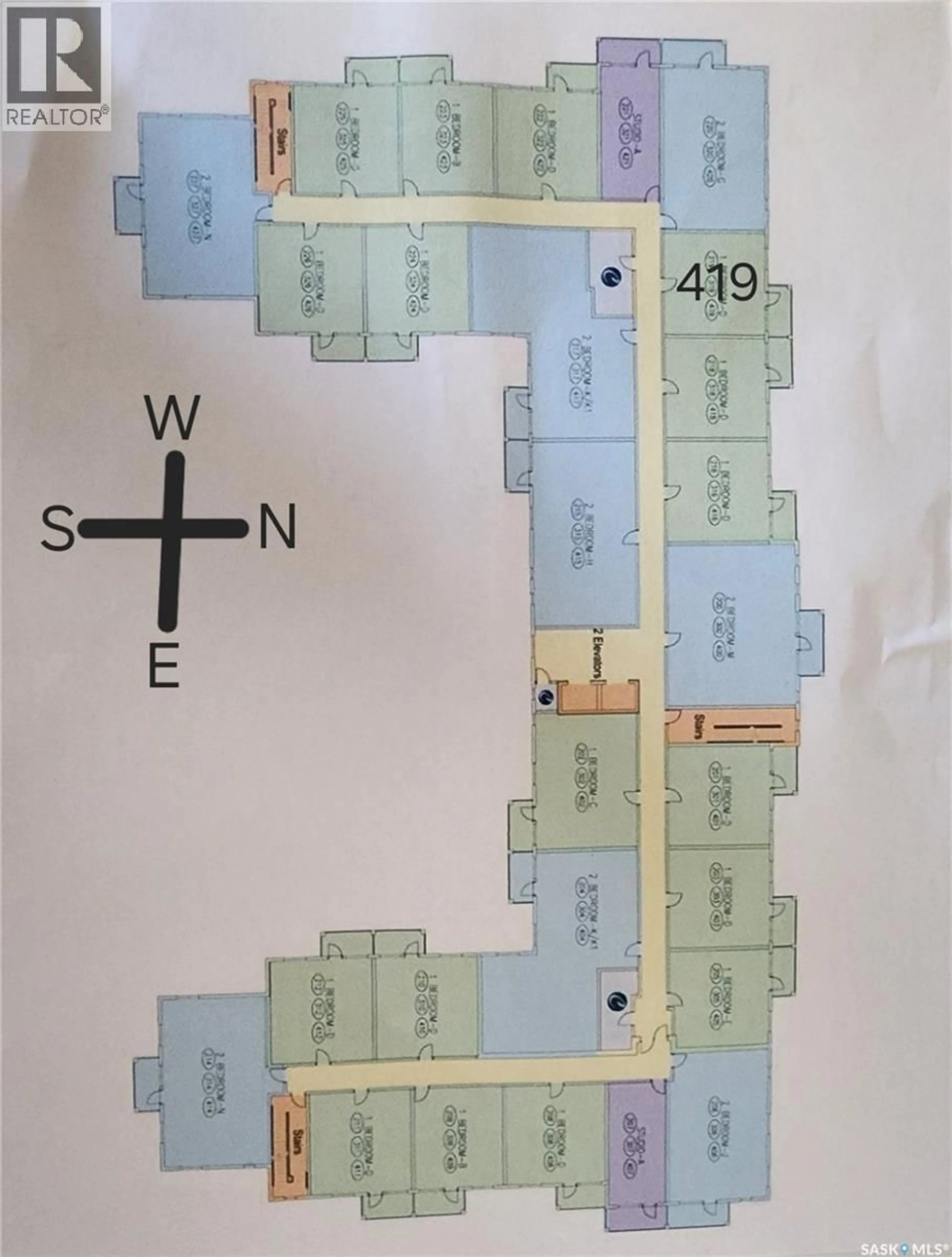 Floor plan for E - 419 680 7TH AVENUE, Melville Saskatchewan S0A2P0