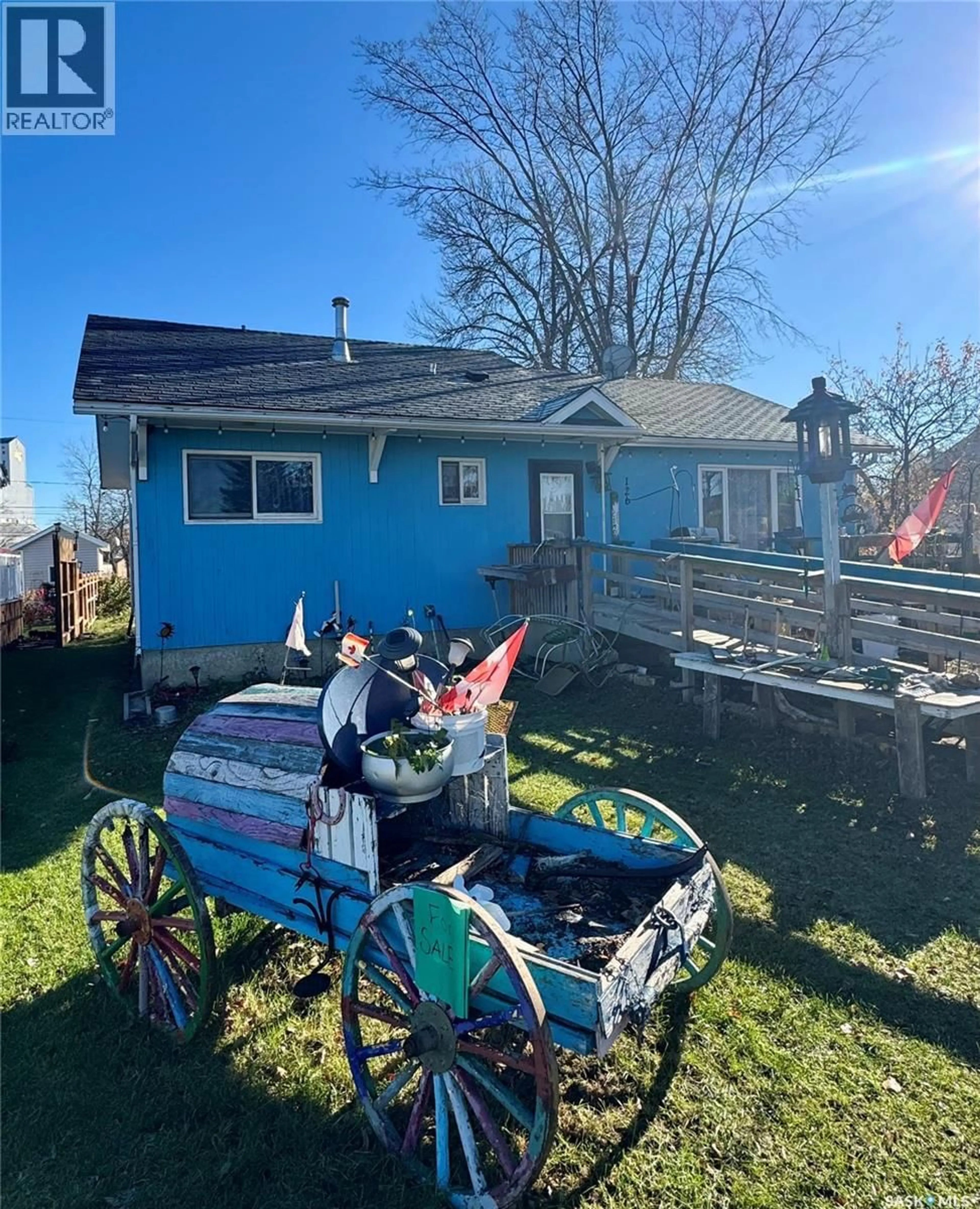 A pic from outside/outdoor area/front of a property/back of a property/a pic from drone, street for 126 1ST, Porcupine Plain Saskatchewan S0E1H0