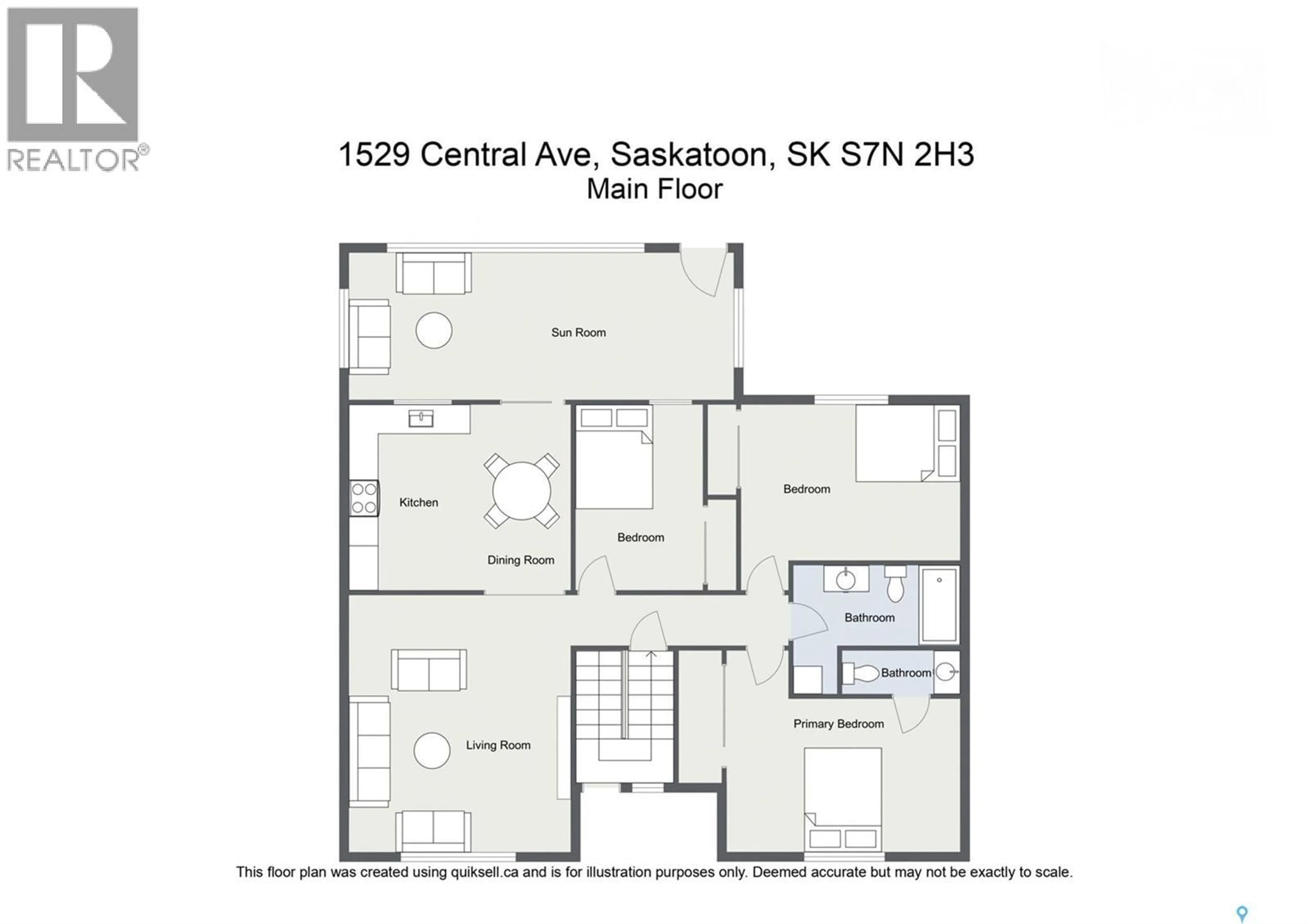 Floor plan for 1529 CENTRAL AVENUE, Saskatoon Saskatchewan S7N2H3