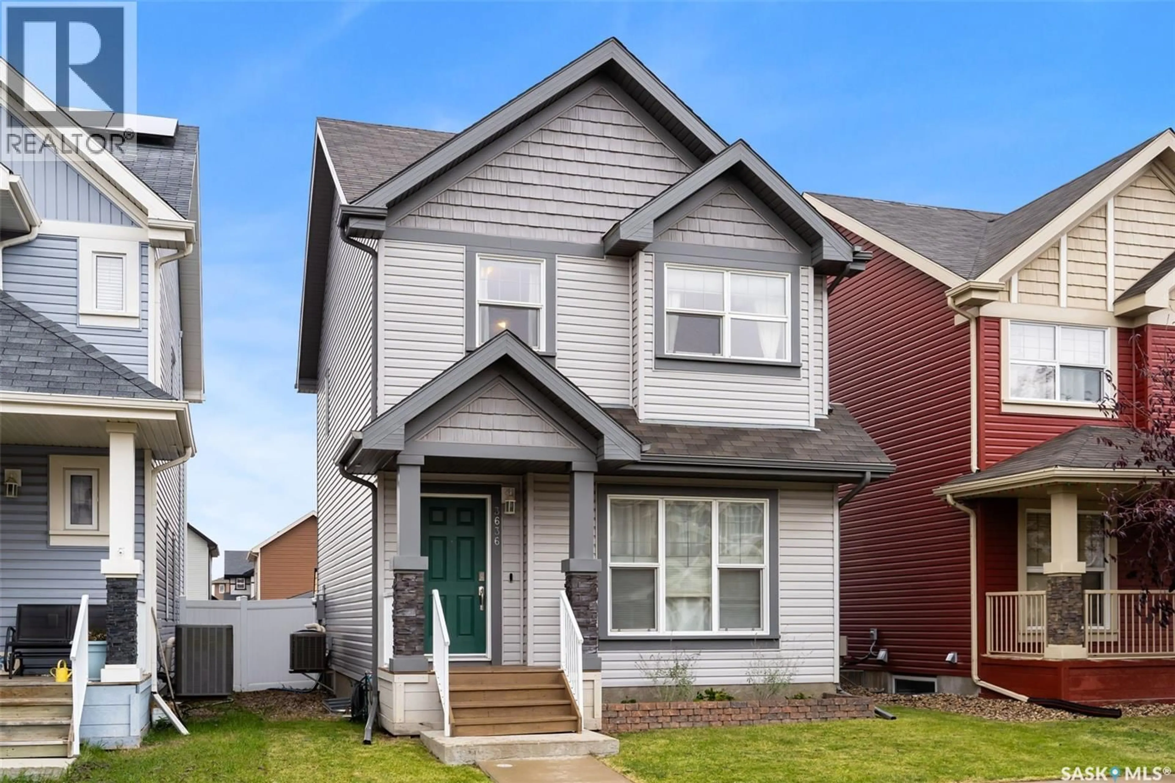 Home with brick exterior material, street for 3636 GREEN MOSS LANE, Regina Saskatchewan S4V1M2