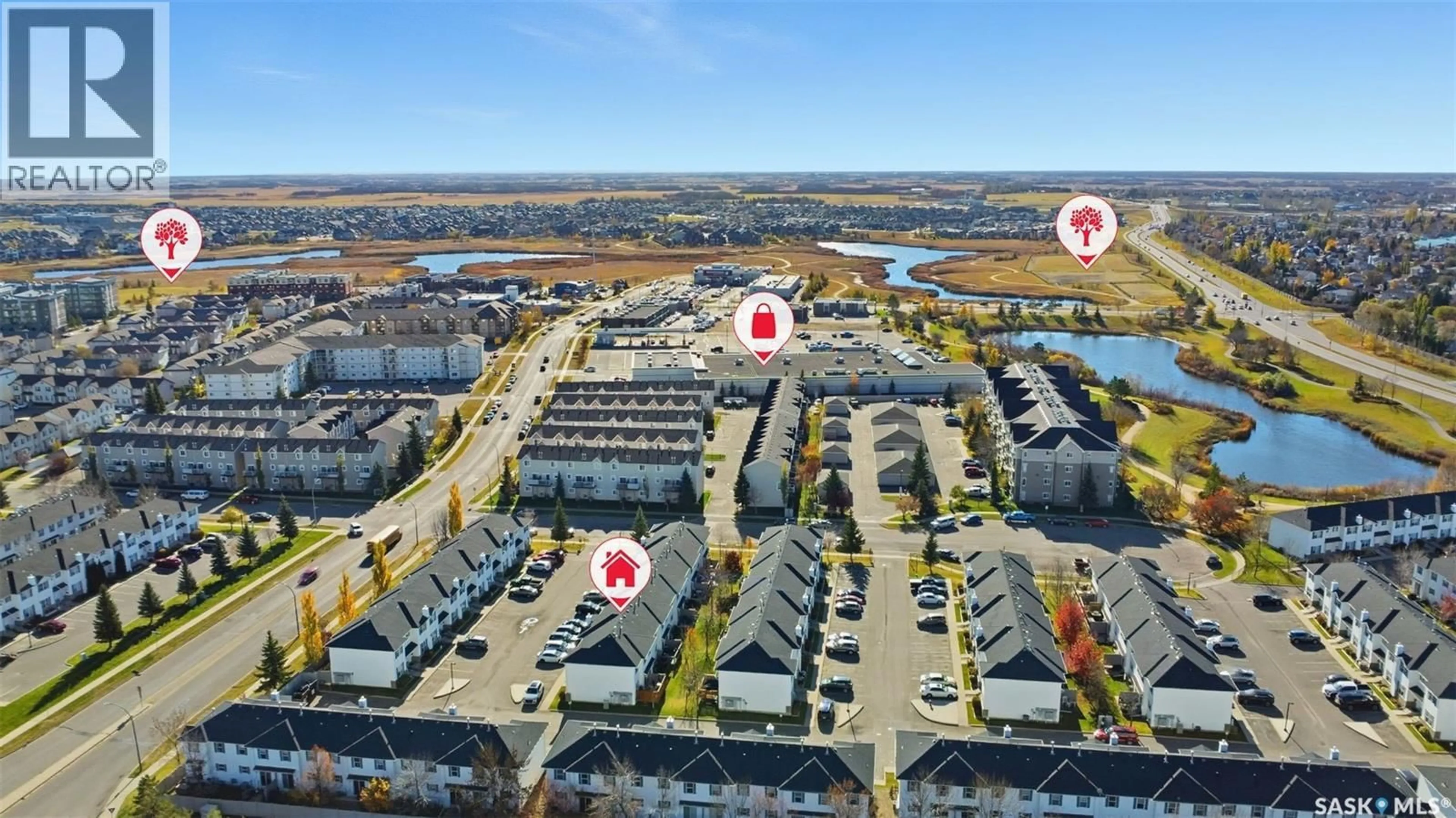 A pic from outside/outdoor area/front of a property/back of a property/a pic from drone, unknown for 19 203 HEROLD TERRACE, Saskatoon Saskatchewan S7V1H4