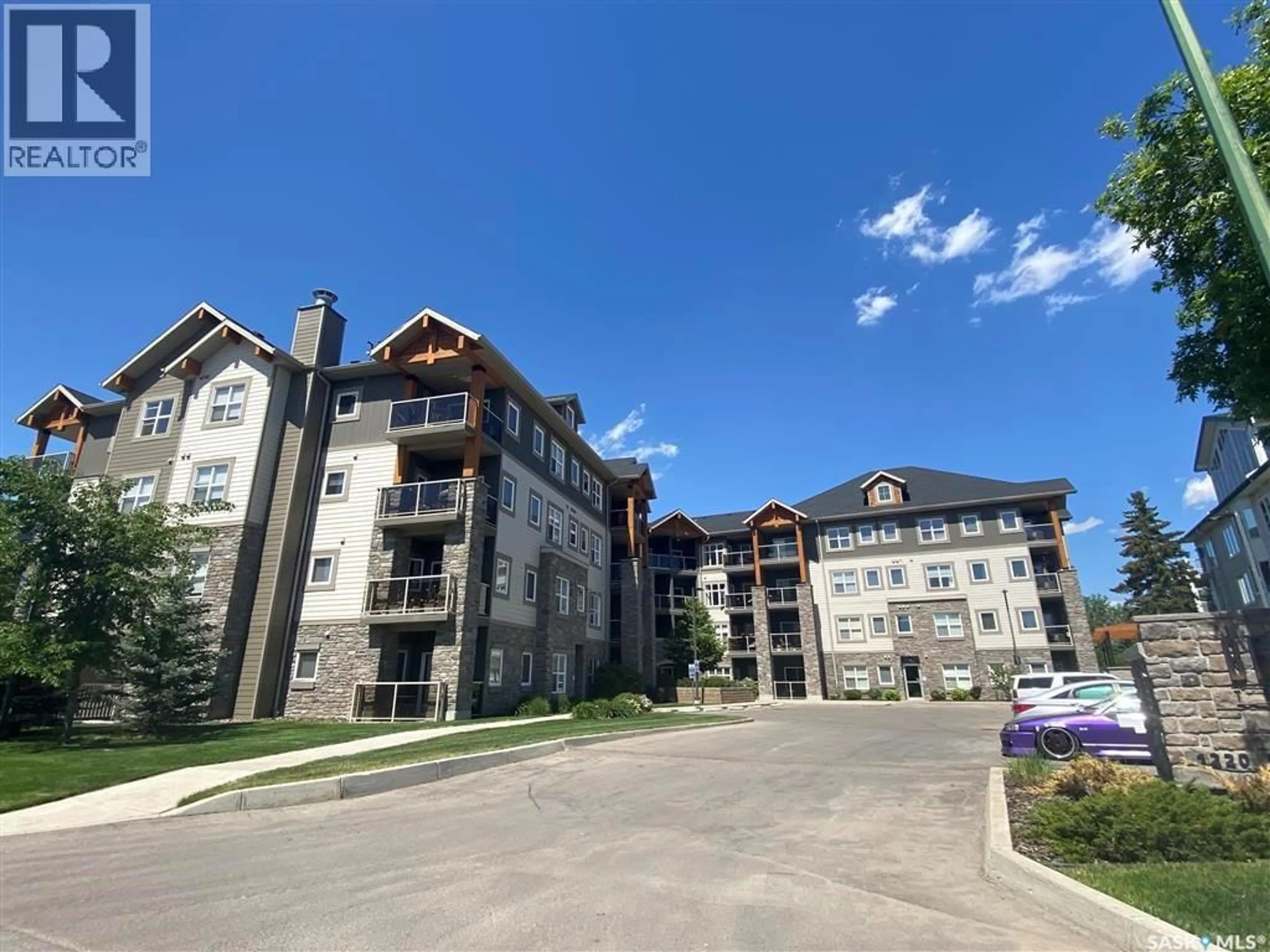 A pic from outside/outdoor area/front of a property/back of a property/a pic from drone, mountain view for 117 - 1220 BLACKFOOT DRIVE, Regina Saskatchewan S4S6T2