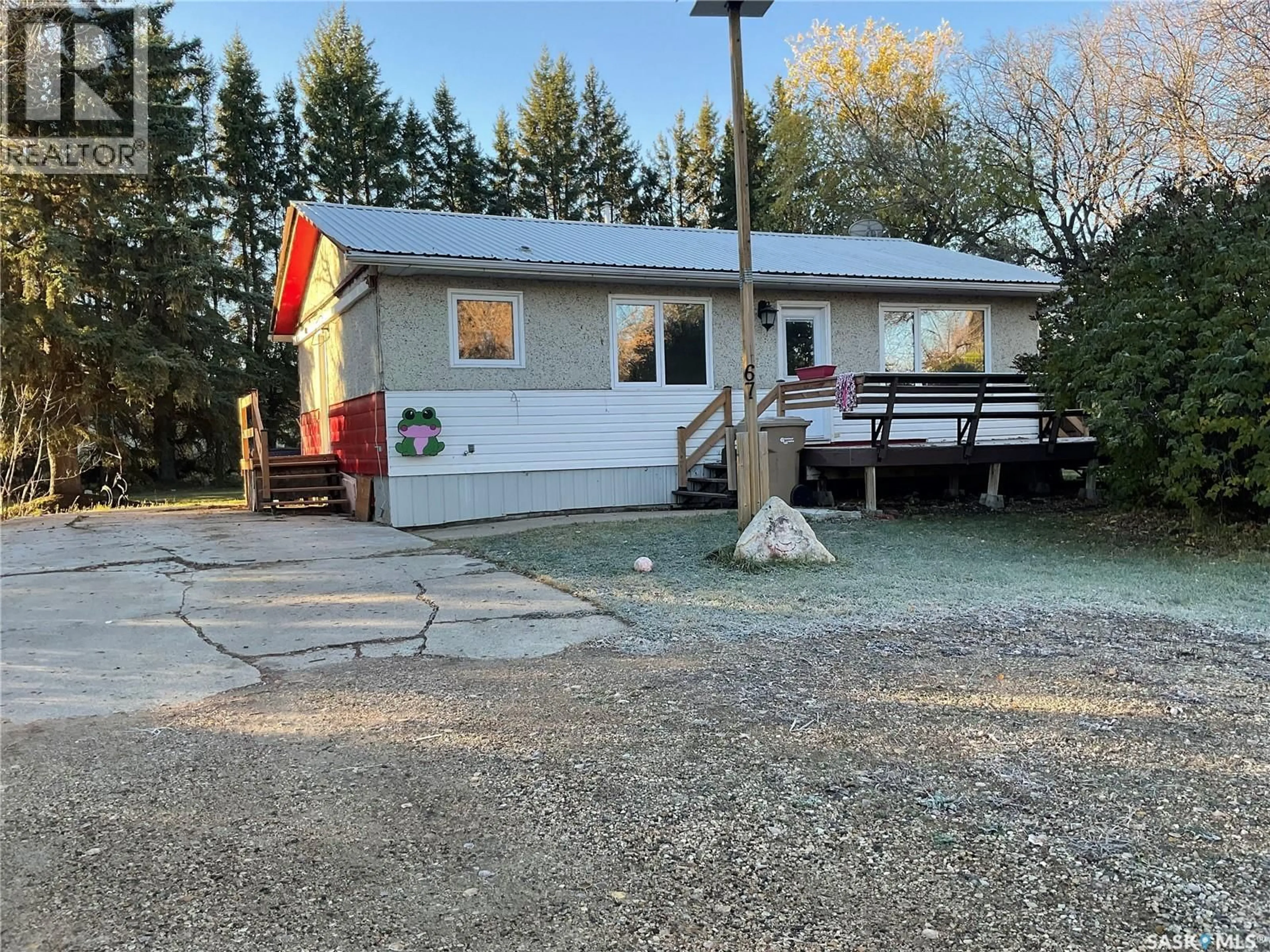 A pic from outside/outdoor area/front of a property/back of a property/a pic from drone, unknown for 67 CENTRAL STREET, Weldon Saskatchewan S0J3A0