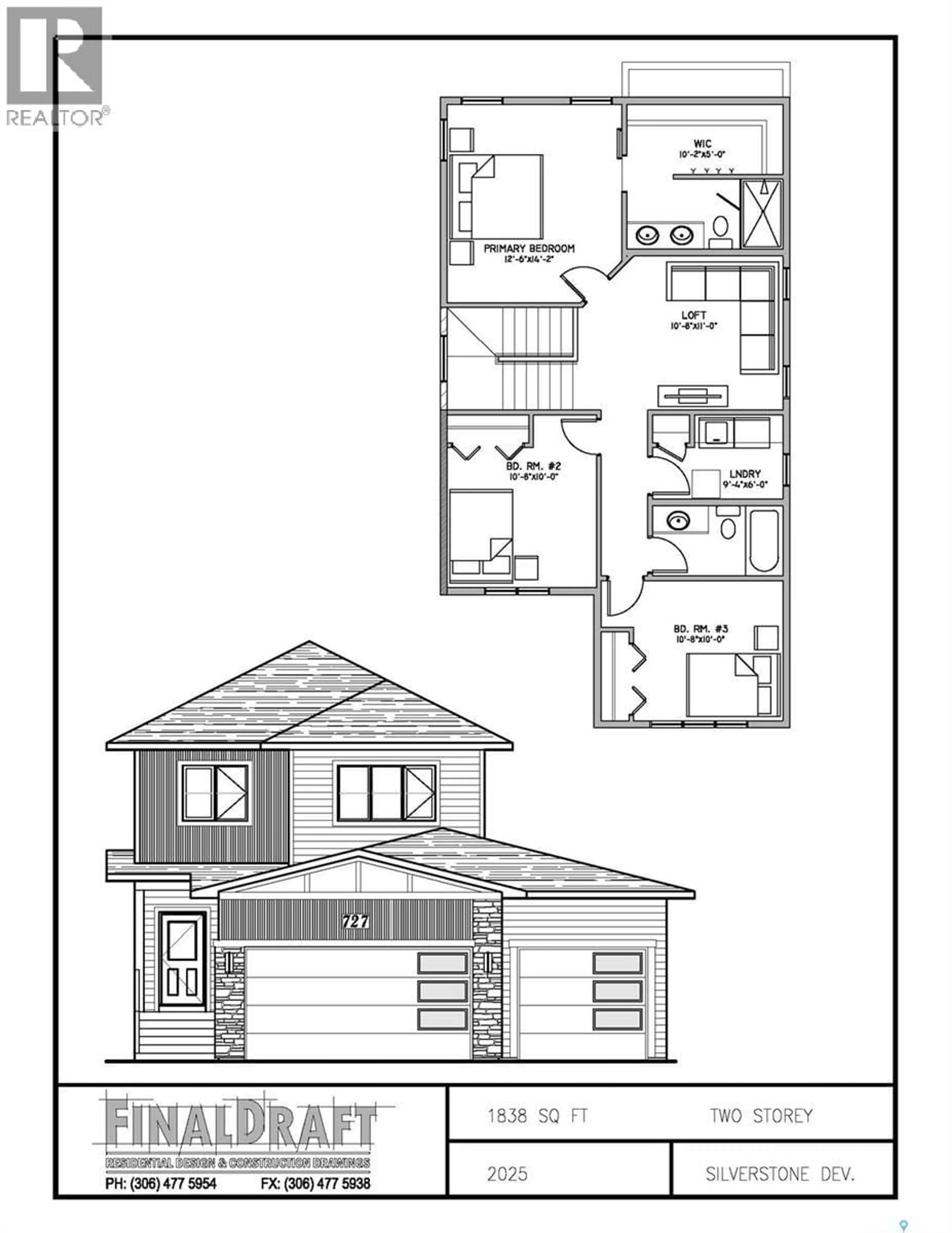 Floor plan for 727 NAZARALI LANE, Saskatoon Saskatchewan S7V1X4