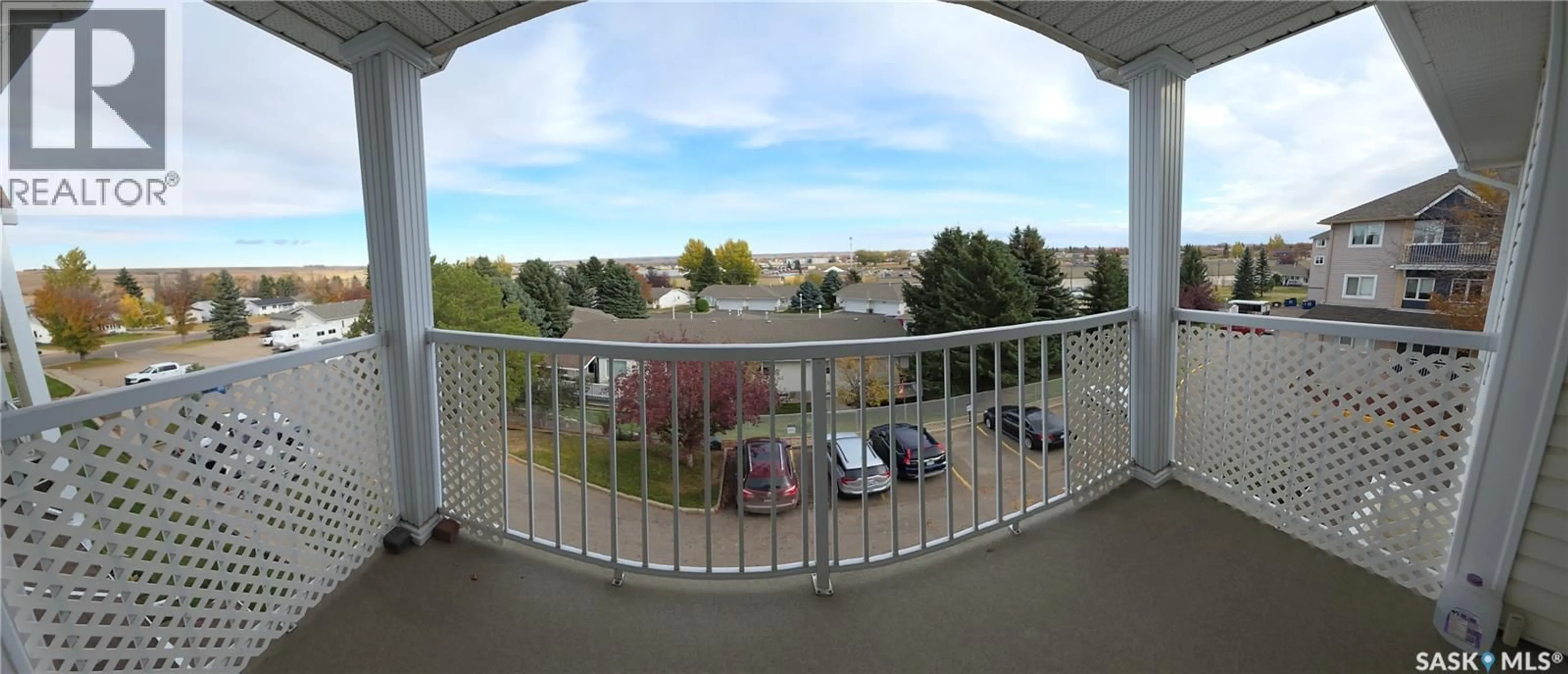 Balcony in the apartment, city buildings view from balcony for 230 - 310 LISTER KAYE CRESCENT, Swift Current Saskatchewan S9H0A2