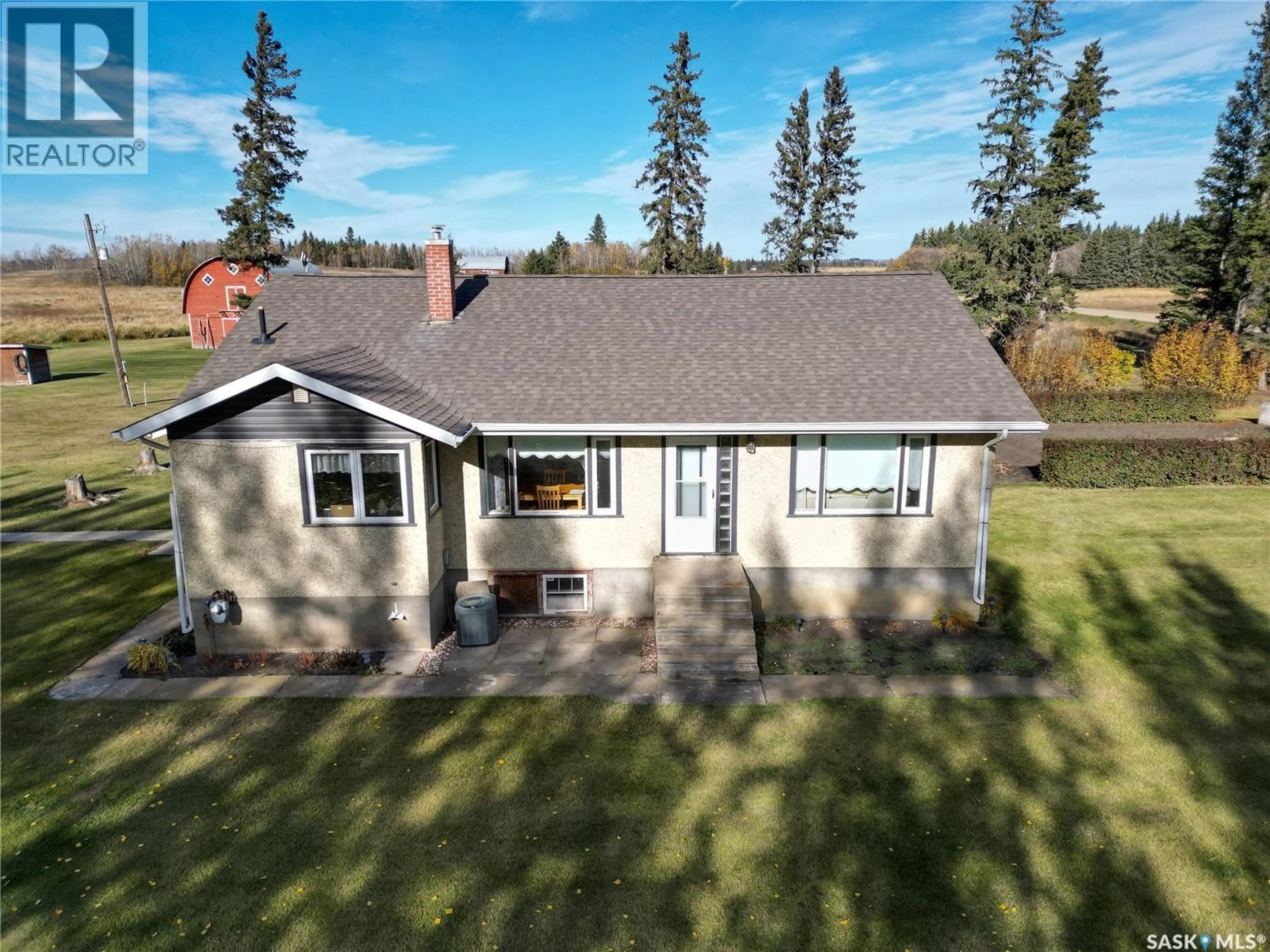 A pic from outside/outdoor area/front of a property/back of a property/a pic from drone, unknown for THOMPSON ACREAGE, Buckland Rm No. 491 Saskatchewan S6V5R5