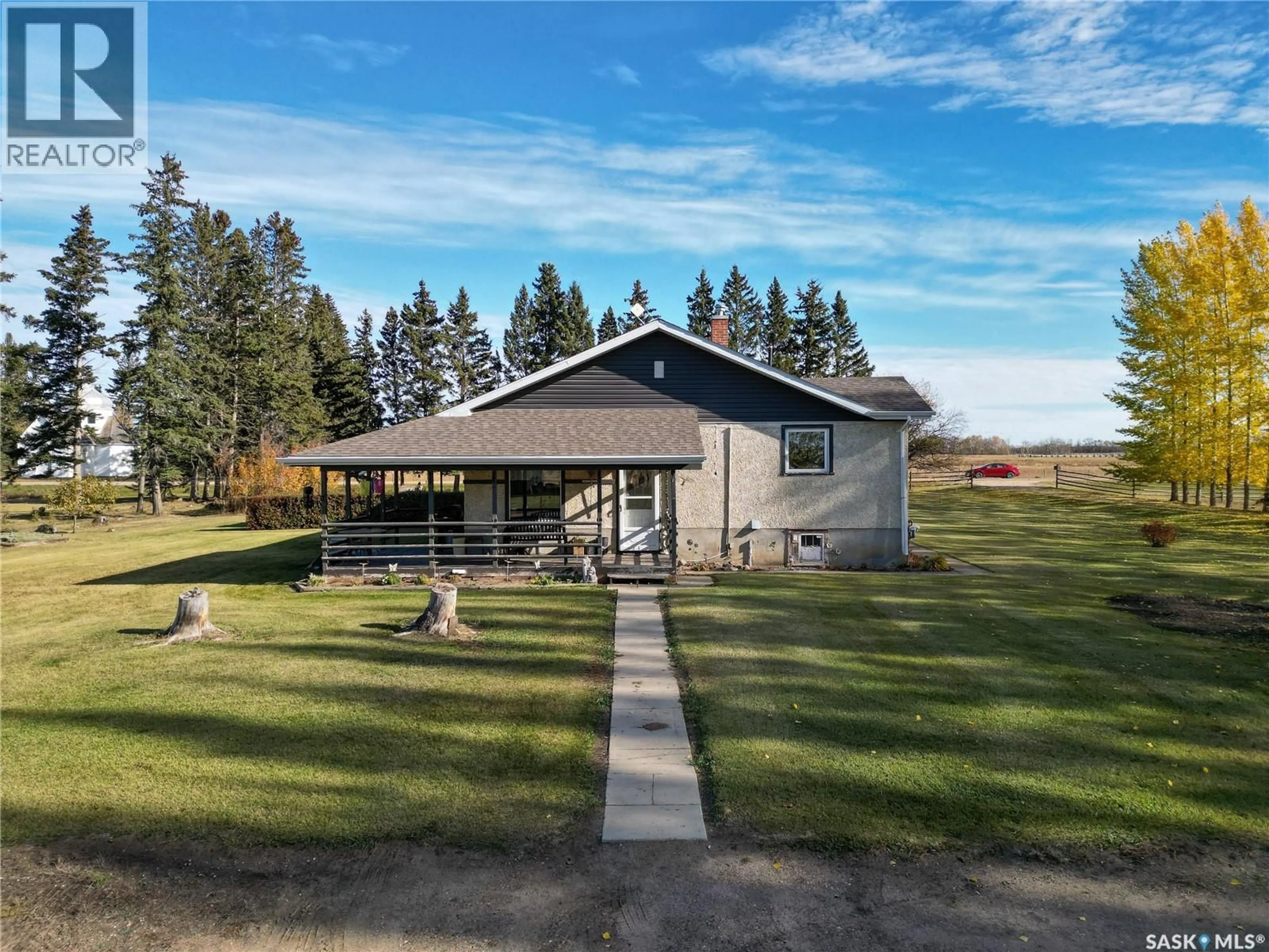 A pic from outside/outdoor area/front of a property/back of a property/a pic from drone, building for THOMPSON ACREAGE, Buckland Rm No. 491 Saskatchewan S6V5R5
