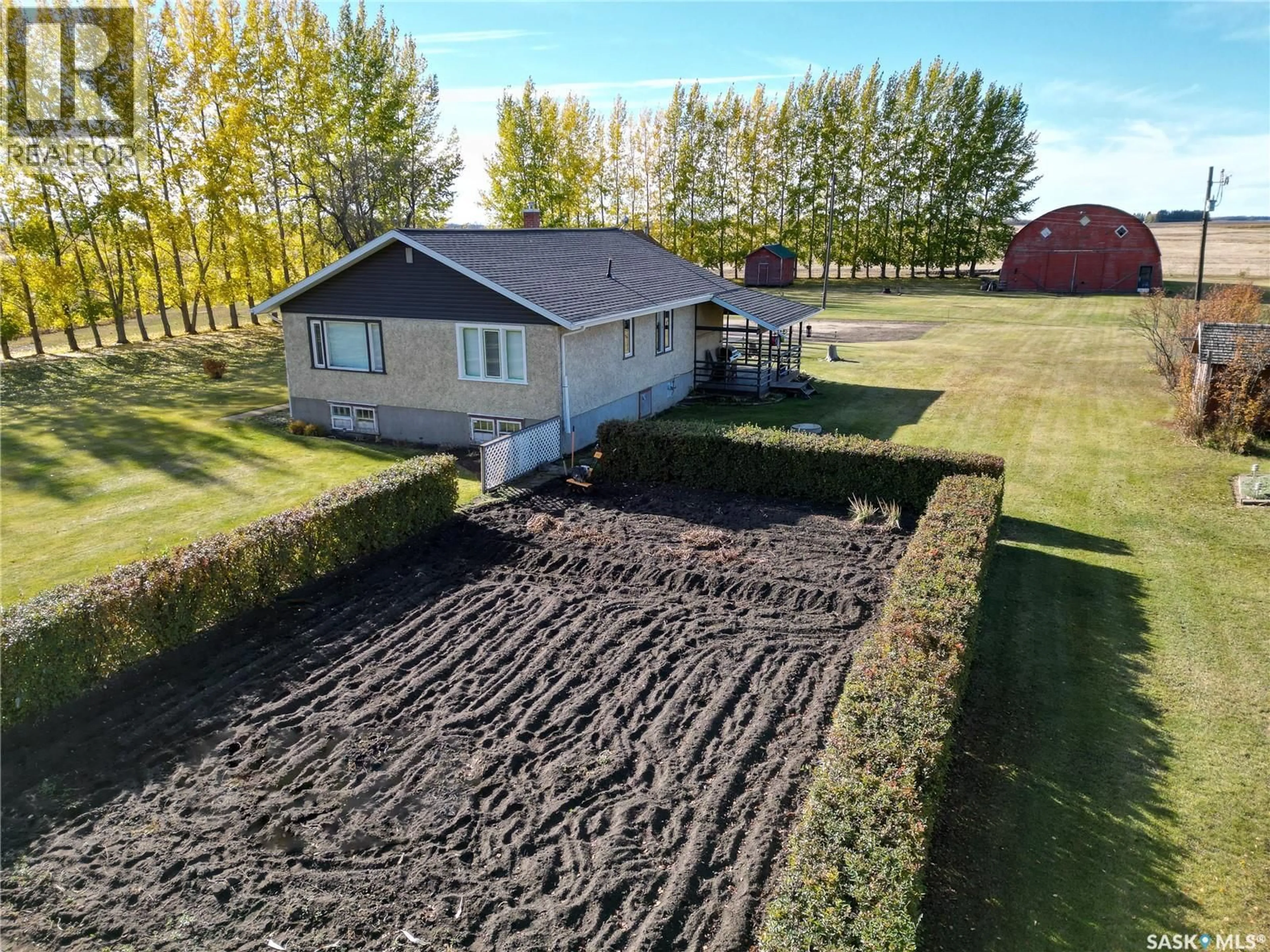 A pic from outside/outdoor area/front of a property/back of a property/a pic from drone, unknown for THOMPSON ACREAGE, Buckland Rm No. 491 Saskatchewan S6V5R5