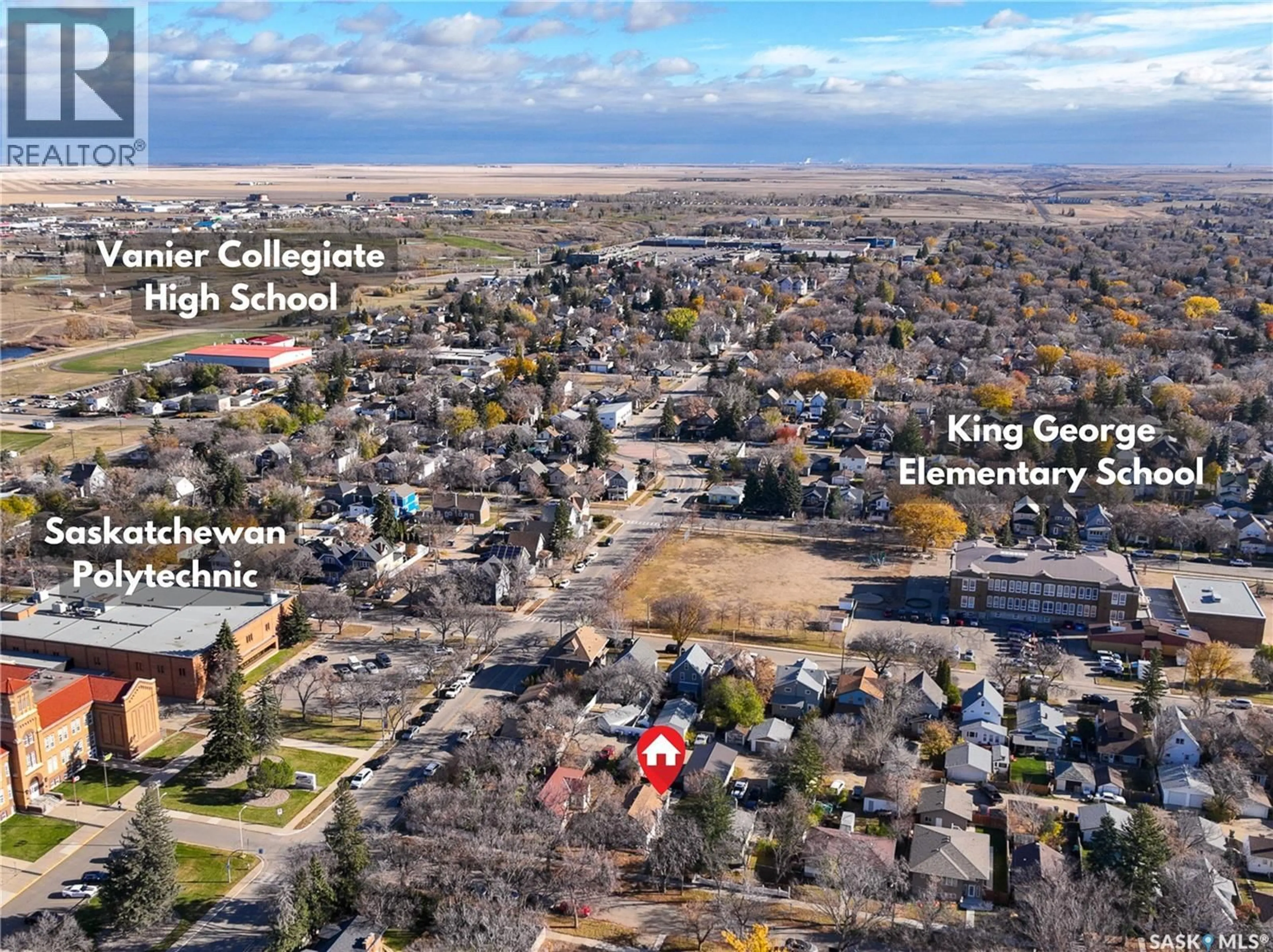 A pic from outside/outdoor area/front of a property/back of a property/a pic from drone, street for 1143 6TH AVENUE, Moose Jaw Saskatchewan S6H4A7