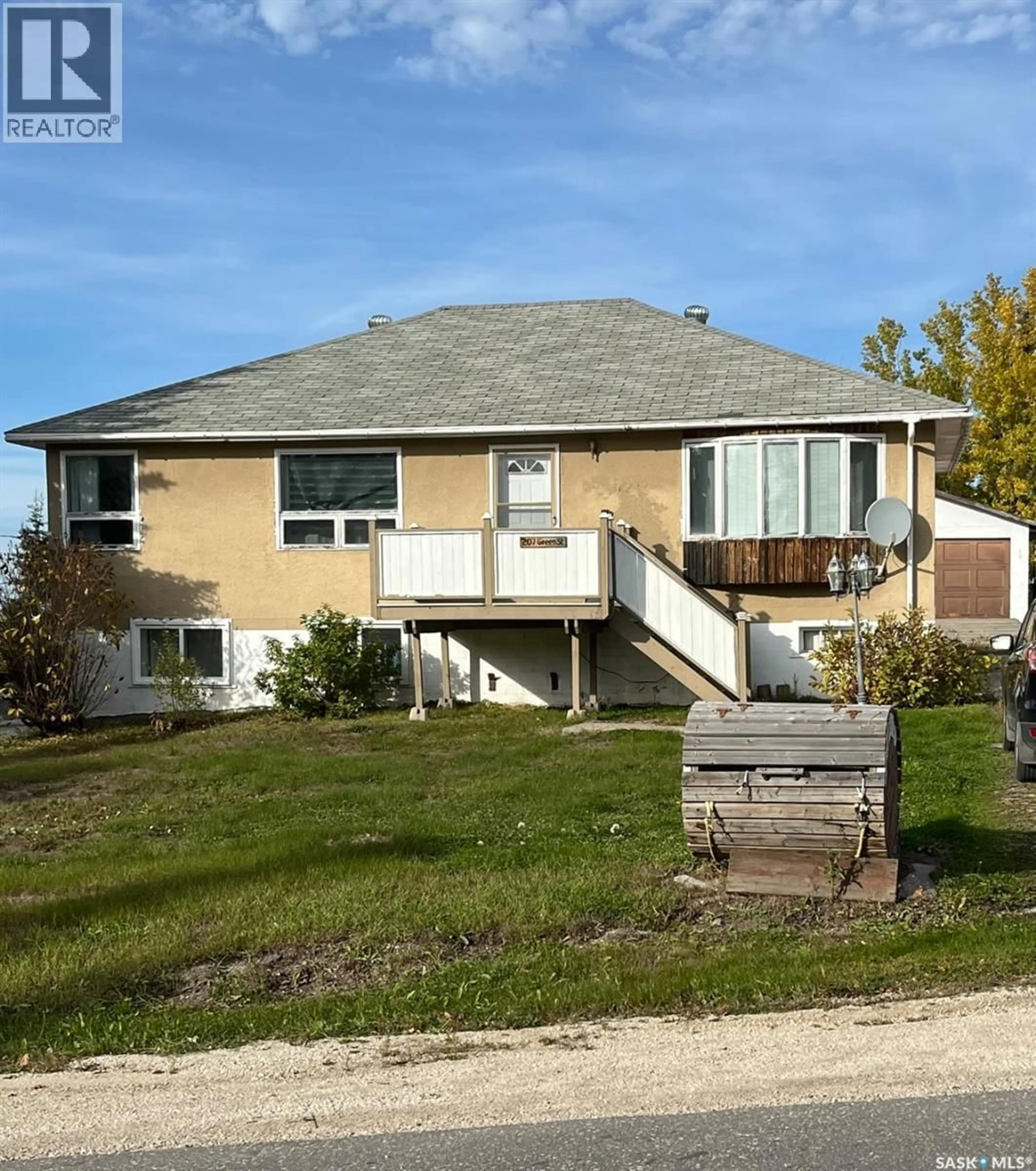 A pic from outside/outdoor area/front of a property/back of a property/a pic from drone, unknown for 207 GREEN STREET, Creighton Saskatchewan S0P0A0
