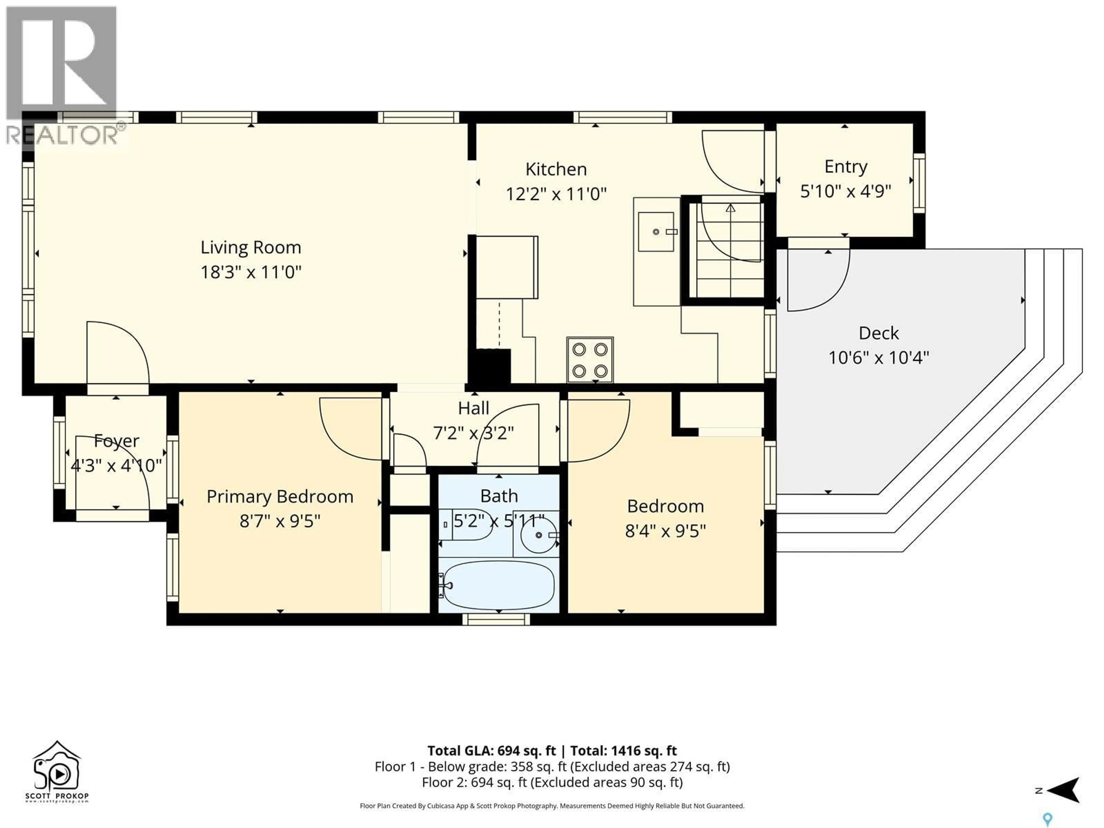 Floor plan for E - 406 5TH STREET, Saskatoon Saskatchewan S7H1E9