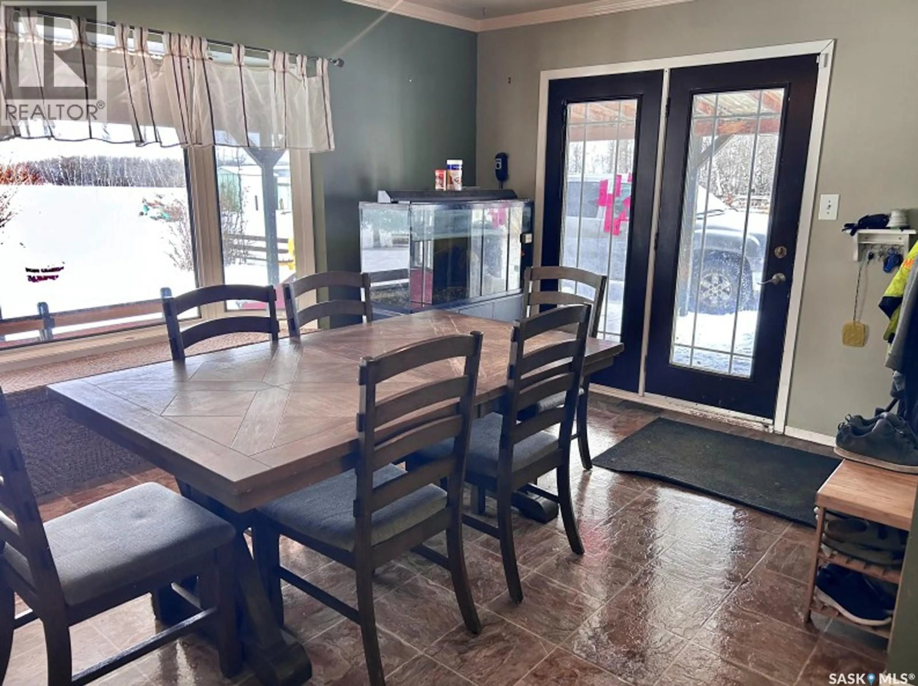 Dining room, ceramic/tile floor for 12 CAMPBELL ACREAGE, Meadow Lake Saskatchewan S9X1Y6