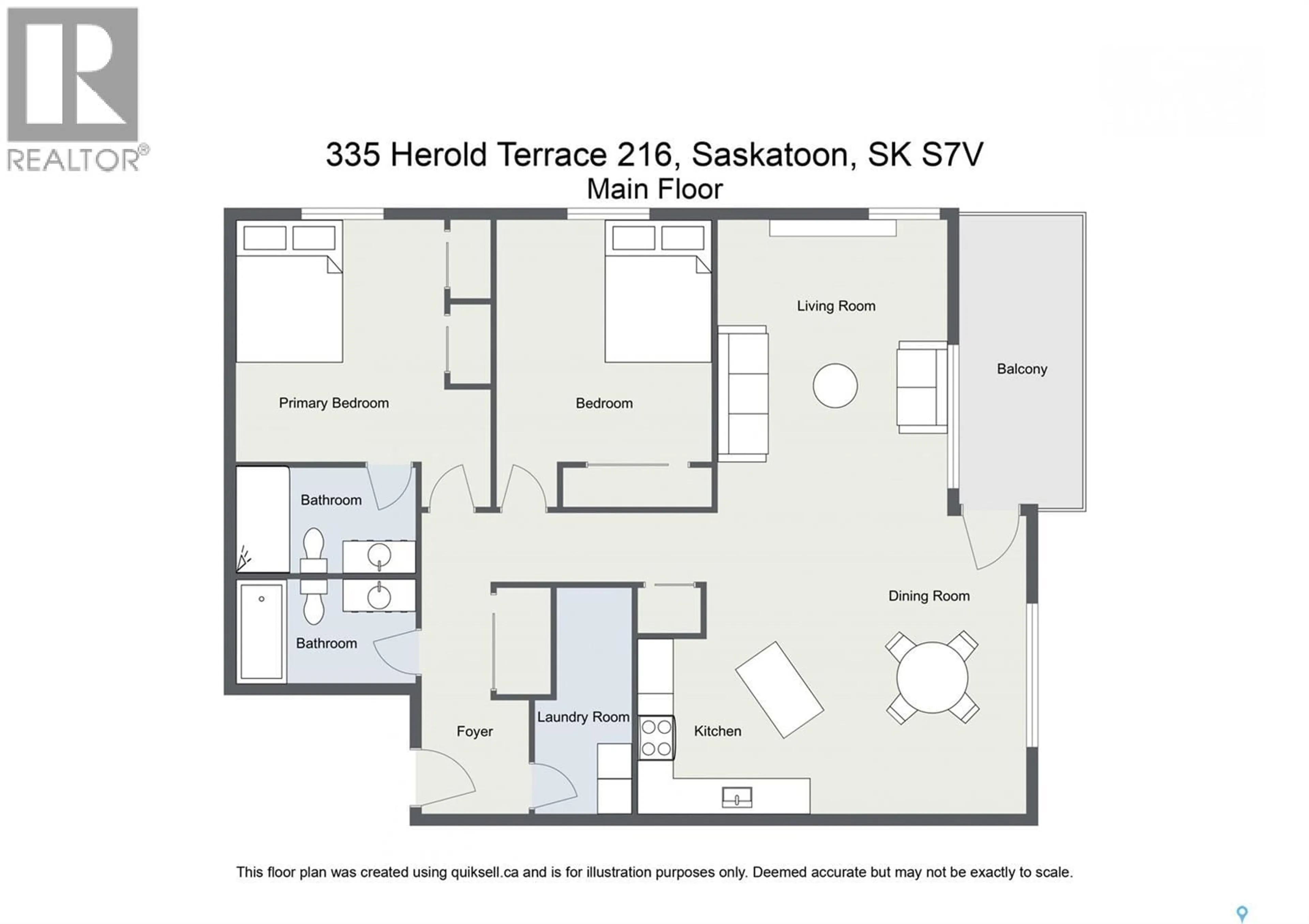 Floor plan for 216 235 HEROLD TERRACE, Saskatoon Saskatchewan S7V1J2